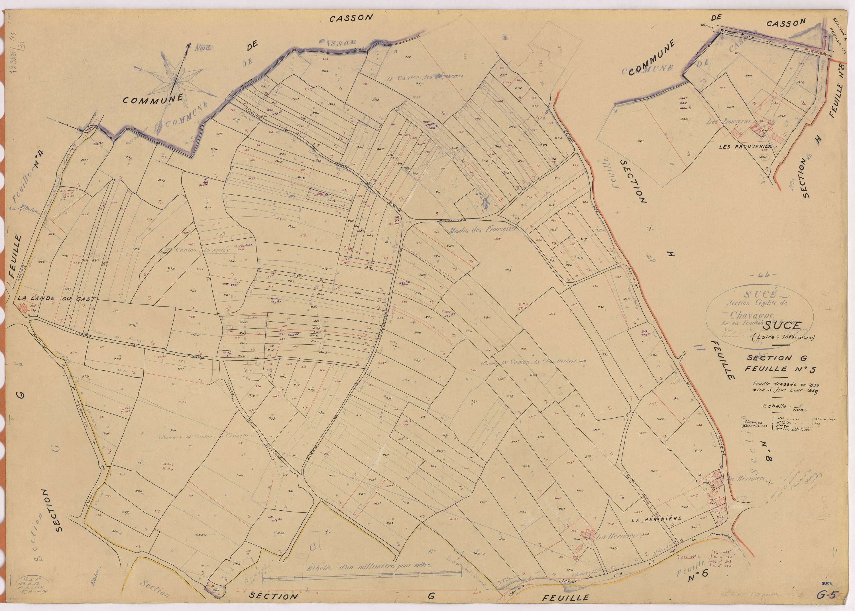 Sucé-sur-Erdre - Section G5 831-1001