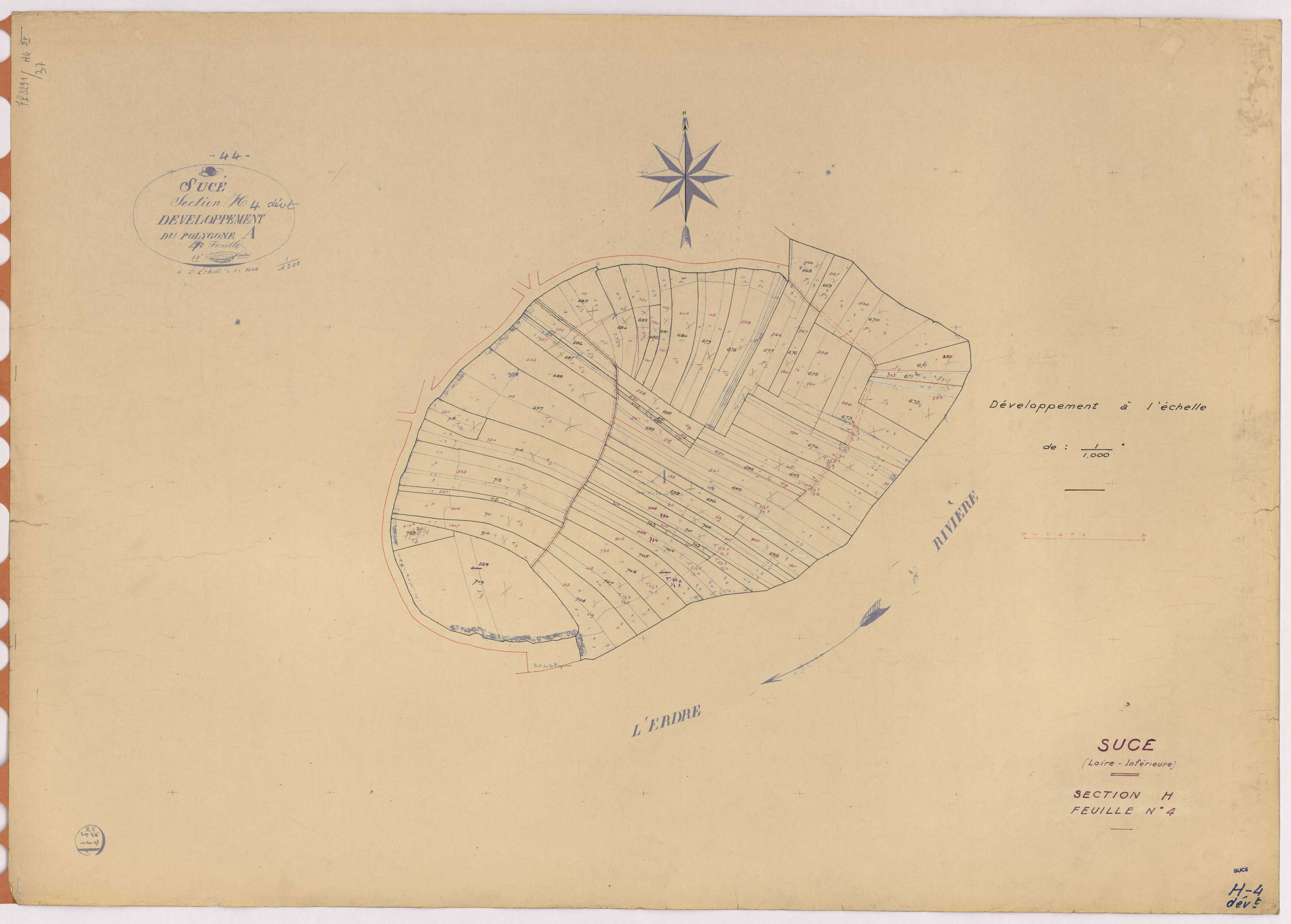Sucé-sur-Erdre - Section H4 (développement) 522-761 ; développement de diverses parcelles