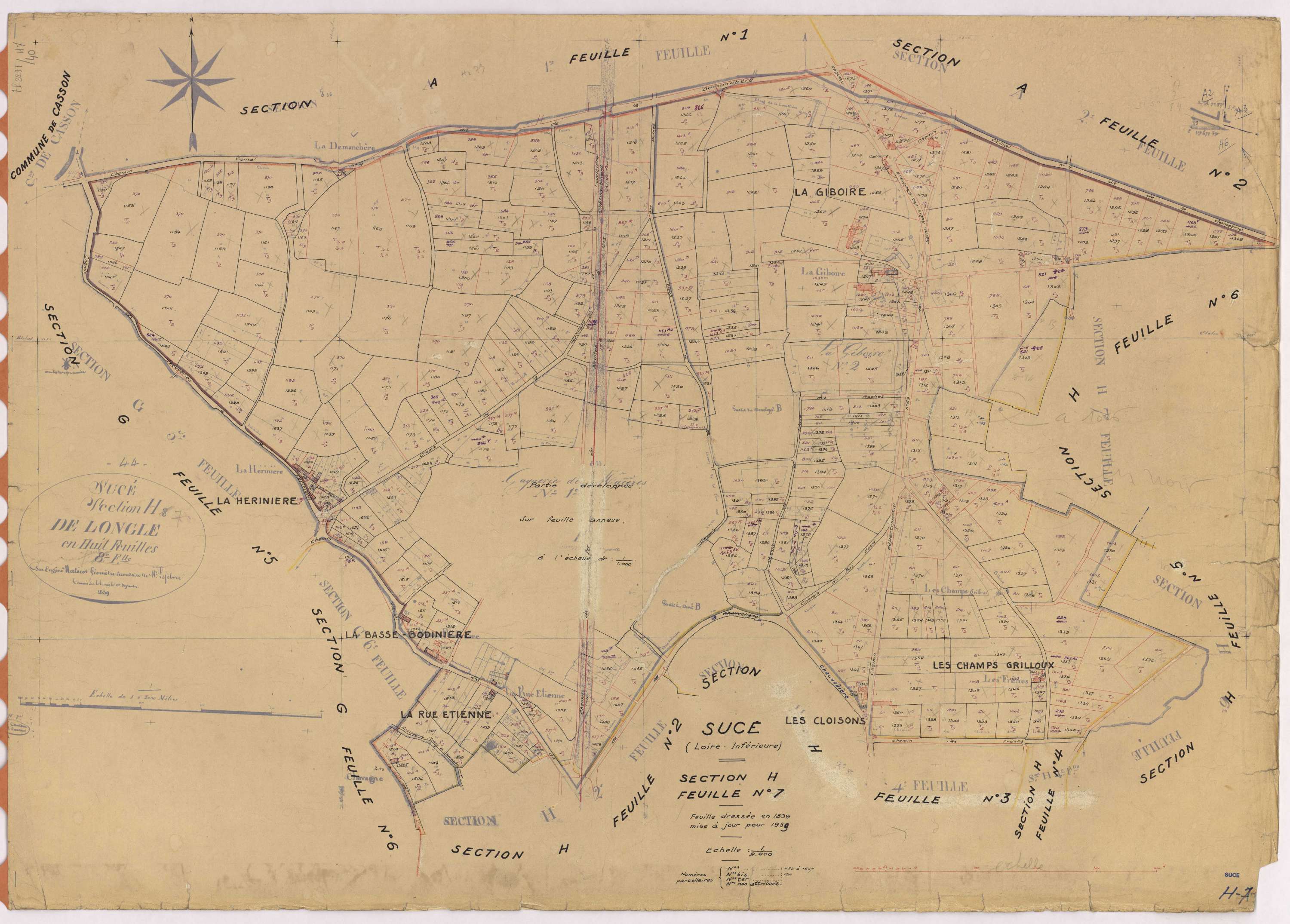 Sucé-sur-Erdre - Section H7 1152-1547