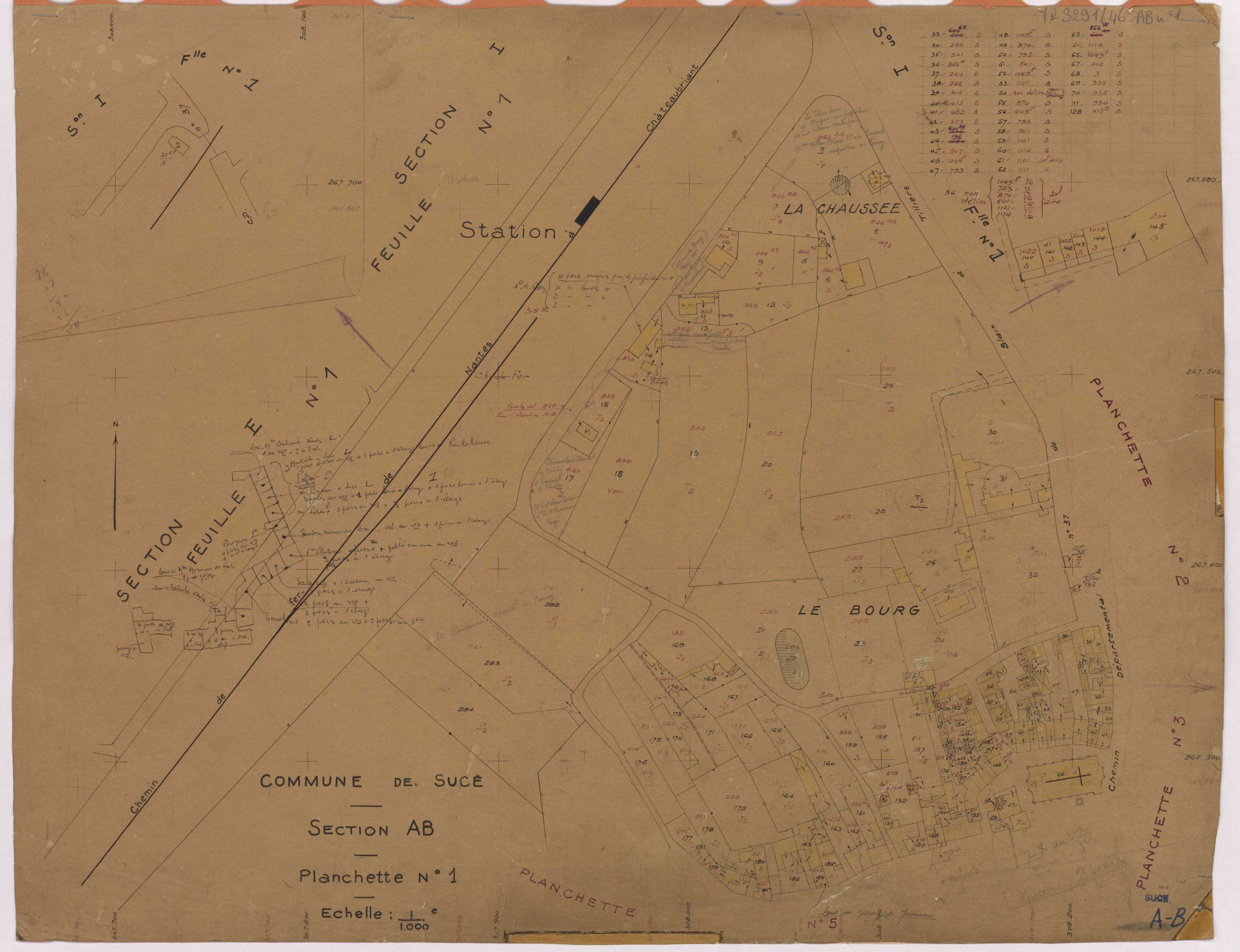 Sucé-sur-Erdre - Section AB Planchette n°1