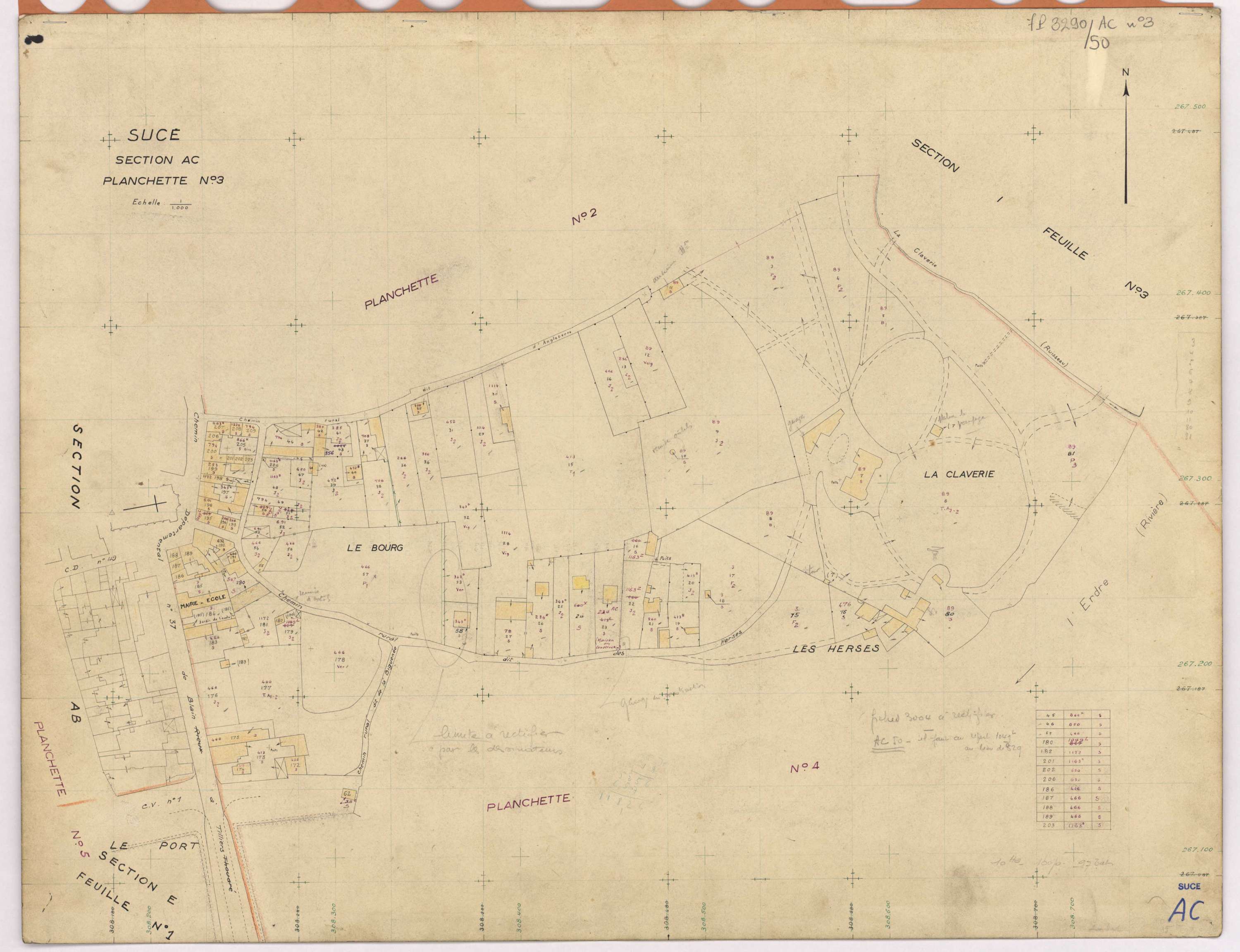 Sucé-sur-Erdre - Section AC Planchette n°3