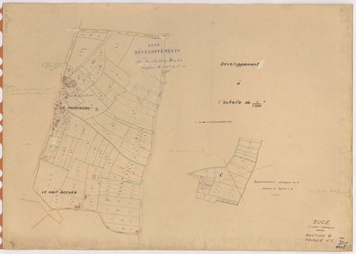Sucé-sur-Erdre - Section D1 (développement) 1-306 ; développement des villages de La Doussinière et du Haut-Rocher