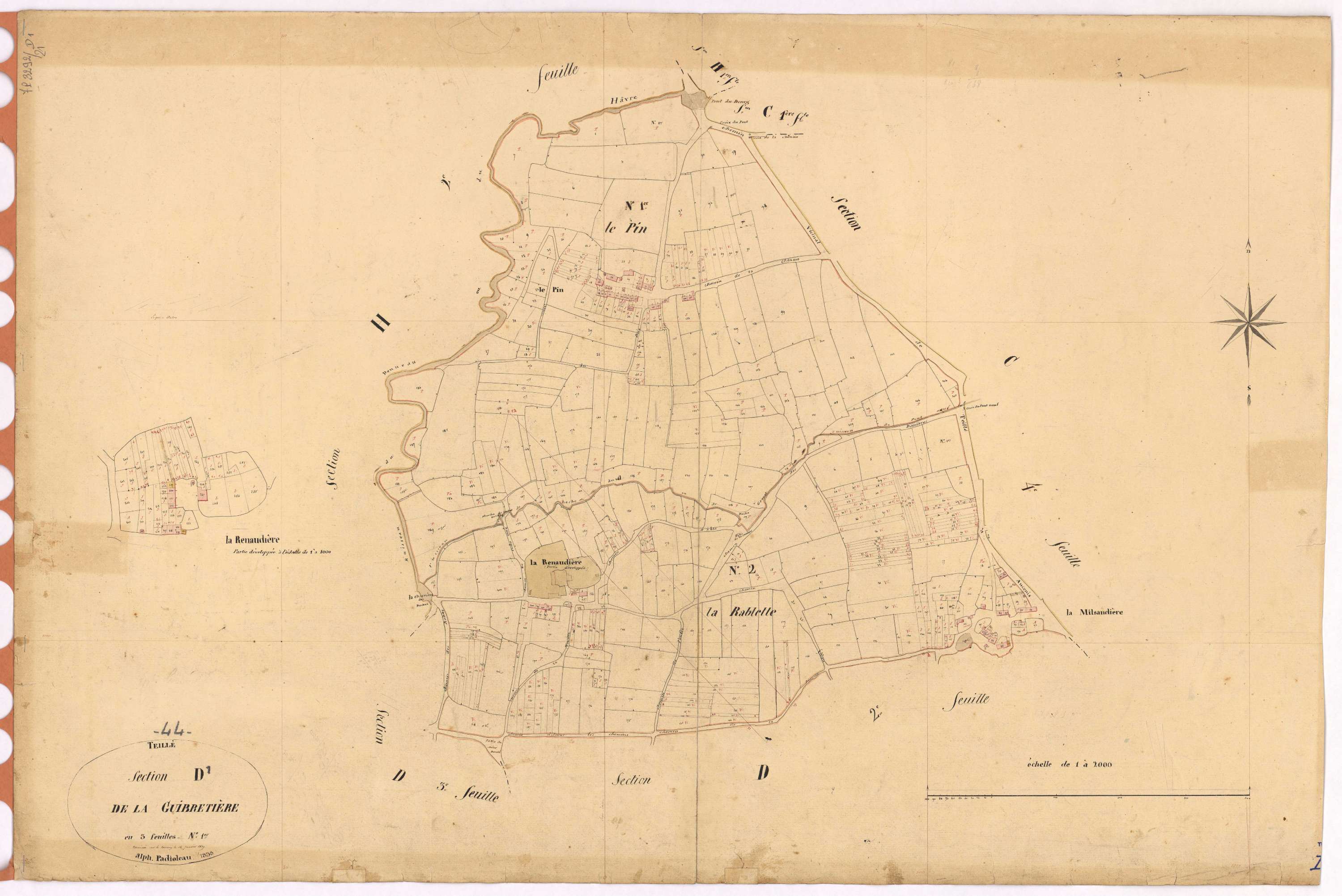 Teillé - Section D1 Guibretière (section de La)