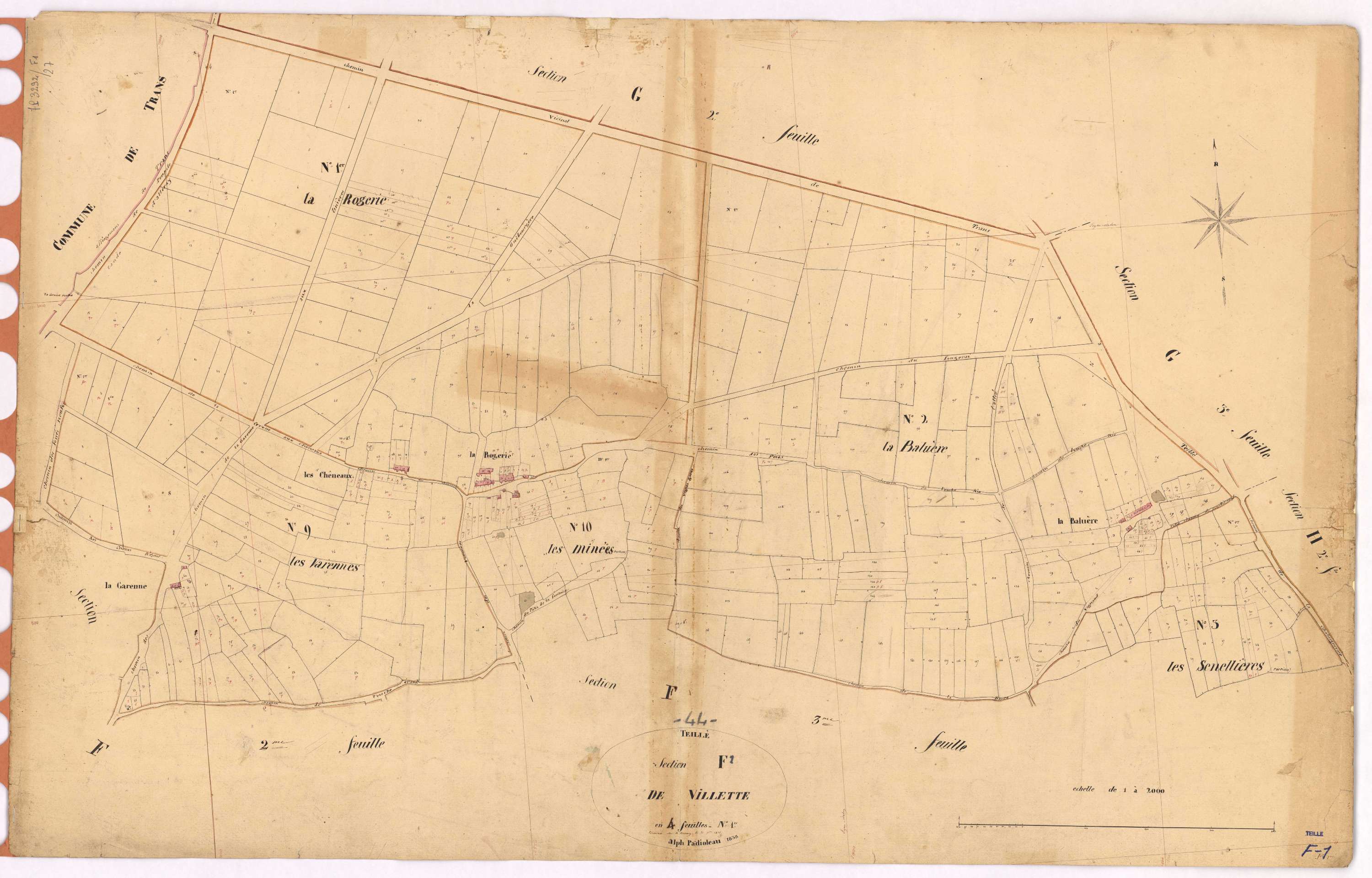 Teillé - Section F1 Villette (section de)
