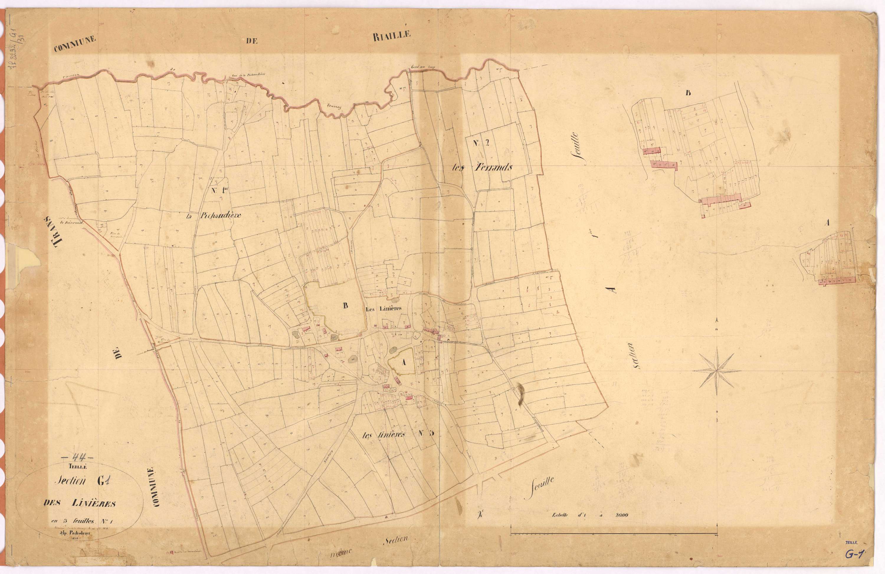 Teillé - Section G1 Linières (section des)