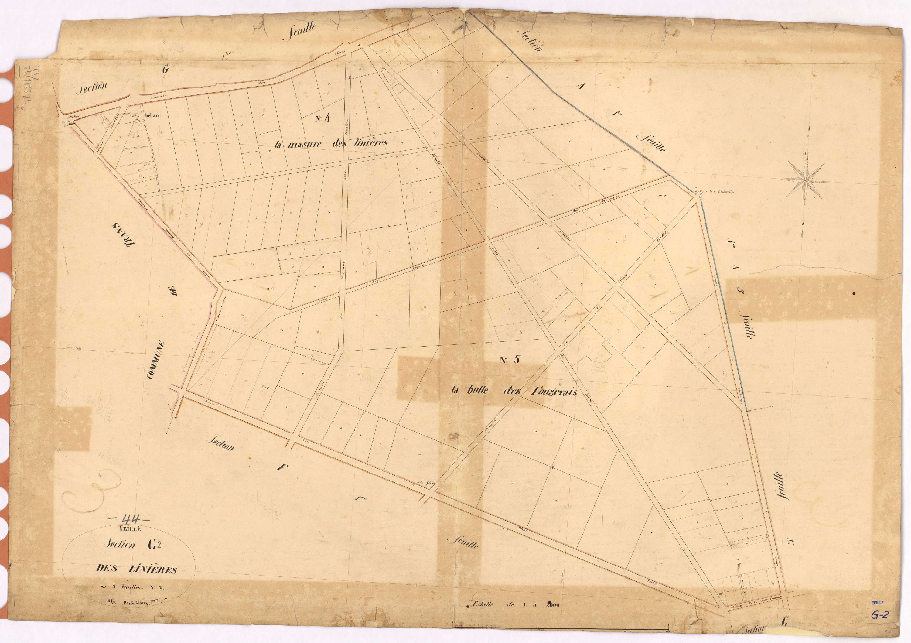 Teillé - Section G2 Linières (section des)