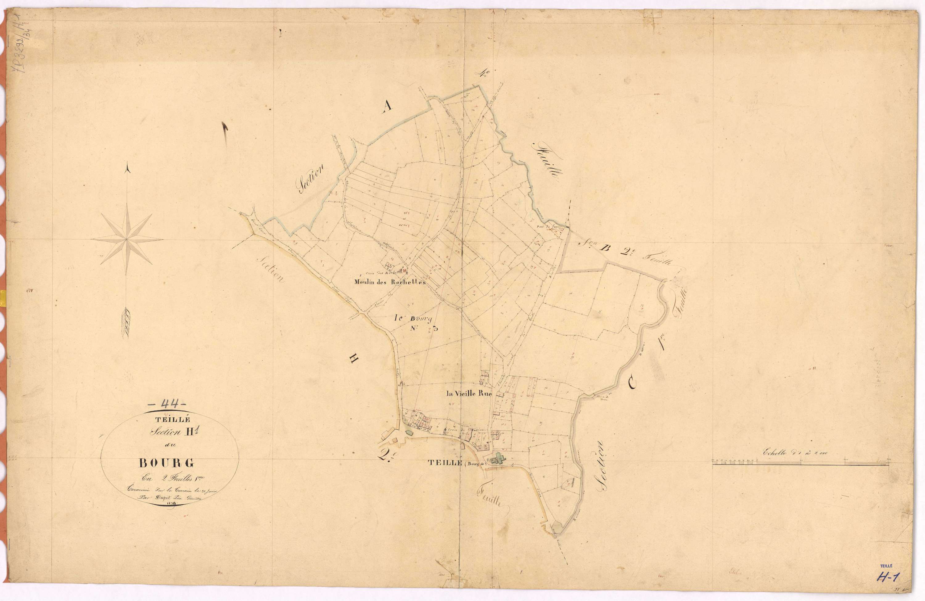 Teillé - Section H1 Bourg (section du)