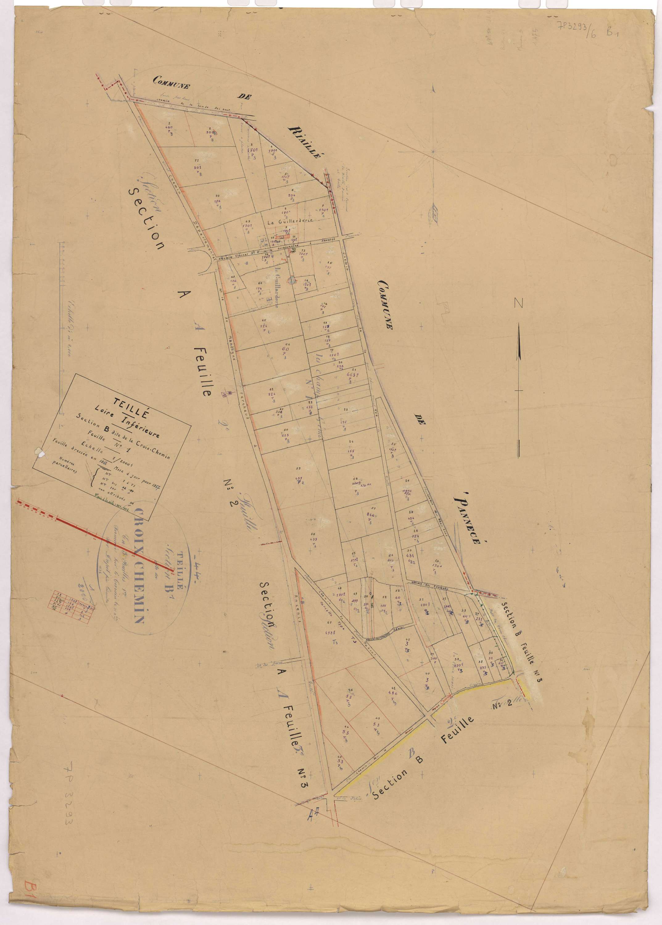 Teillé - Section B1 Croix-Chemin (section de La) ; 1-71