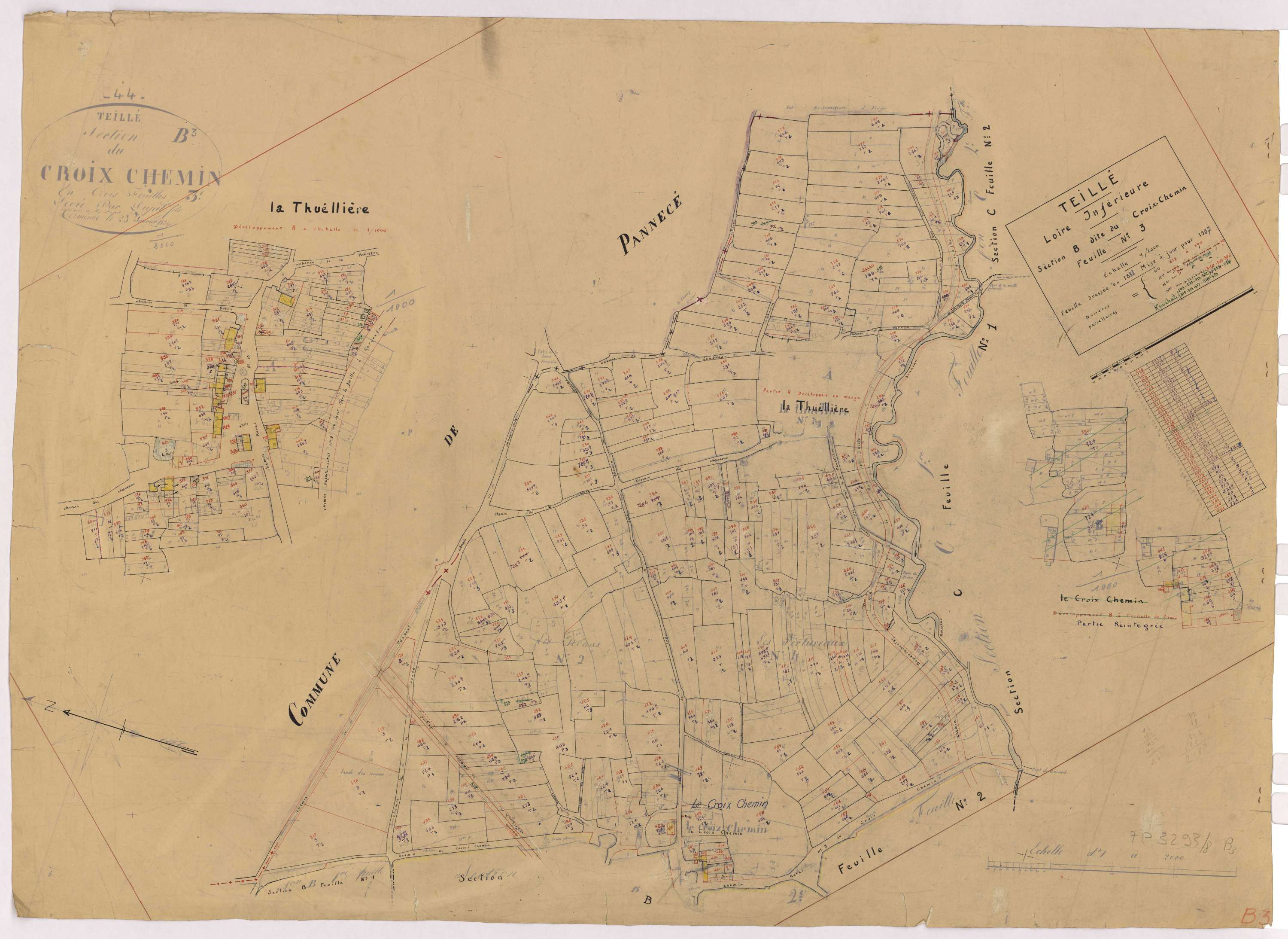 Teillé - Section B3 Croix-Chemin (section de La) ; 217-500