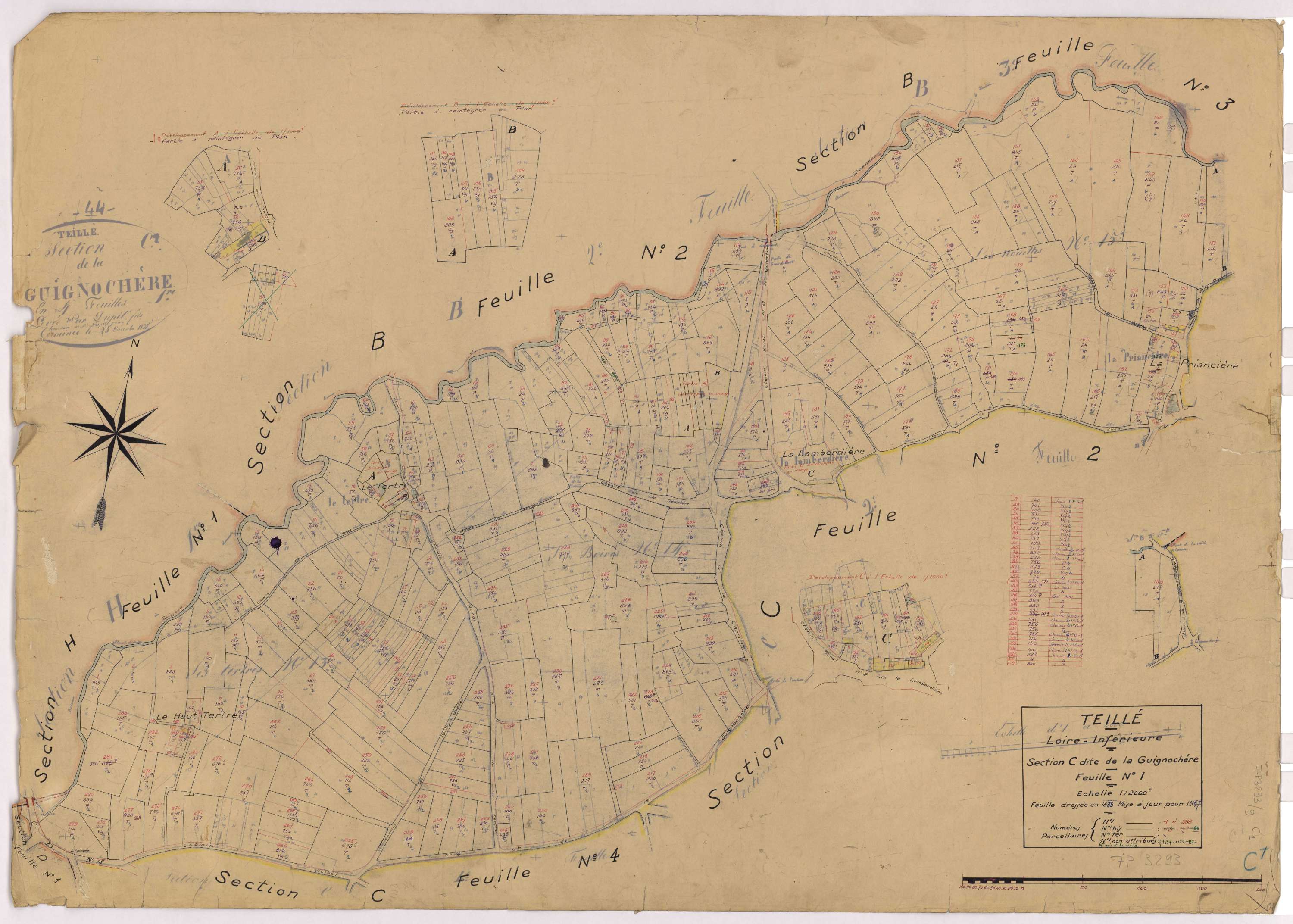 Teillé - Section C1 Guignochère (section de La) ; 1-288