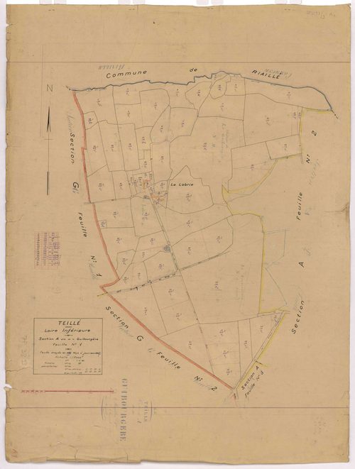Teillé - Section A1 Guibourgère (section de La) ; 1-85