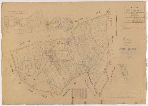 Teillé - Section A4 Guibourgère (section de La) ; 451-737