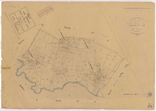 Teillé - Section E3 Lanerie (section de) ; 599-716