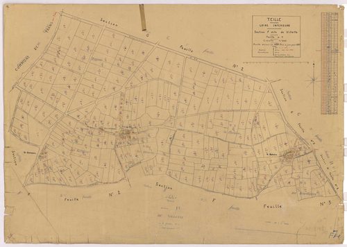 Teillé - Section F1 Villette (section de) ; 1-354