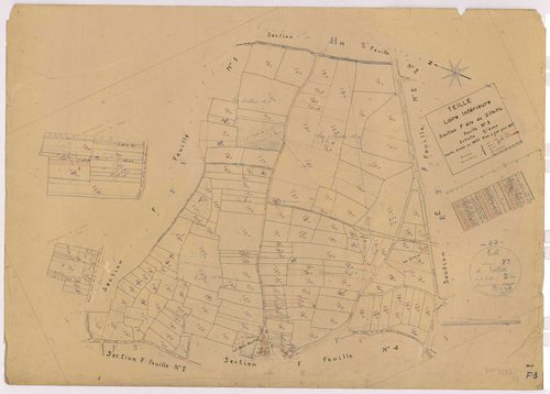 Teillé - Section F3 Villette (section de) ; 599-799