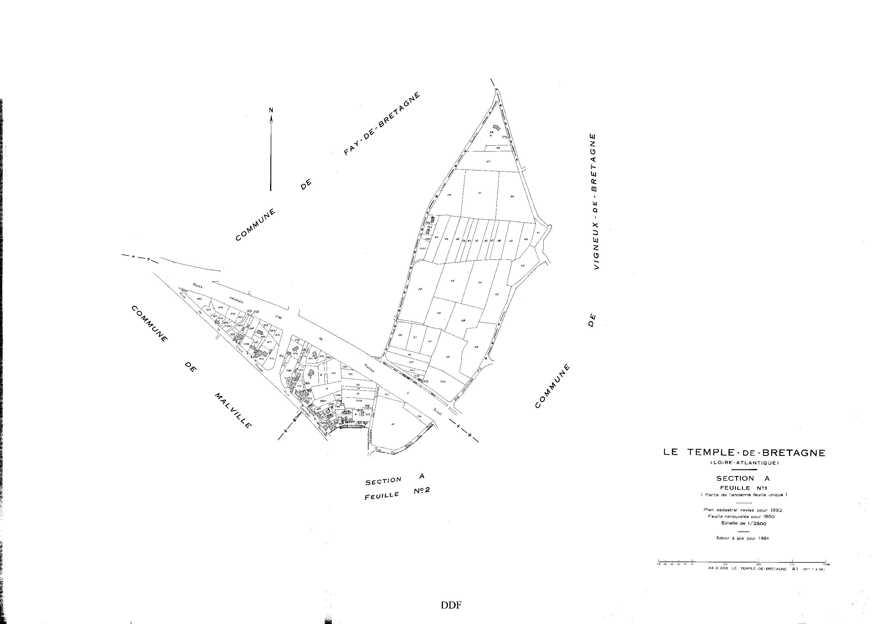 Le Temple-de-Bretagne - Section A1 1-66
