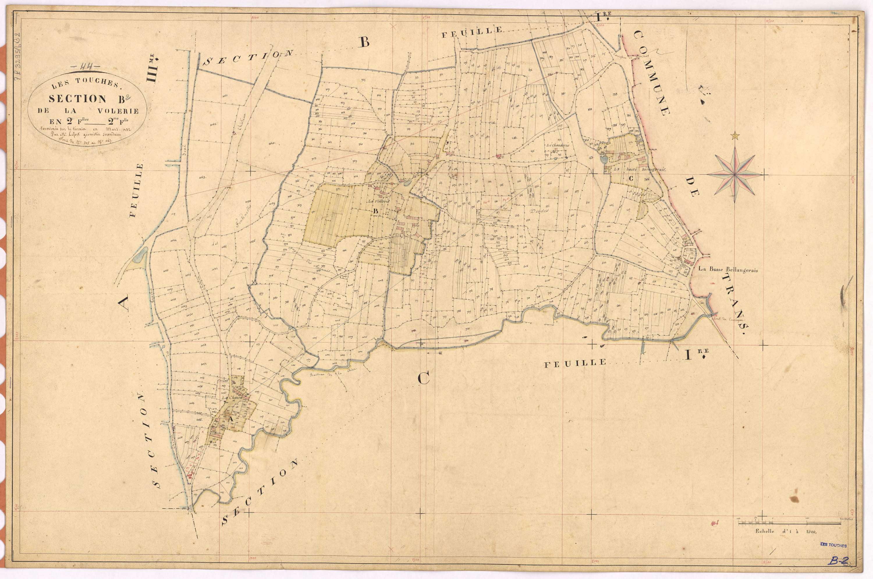 Touches - Section B2 Volerie (section de La) ; 315-1147