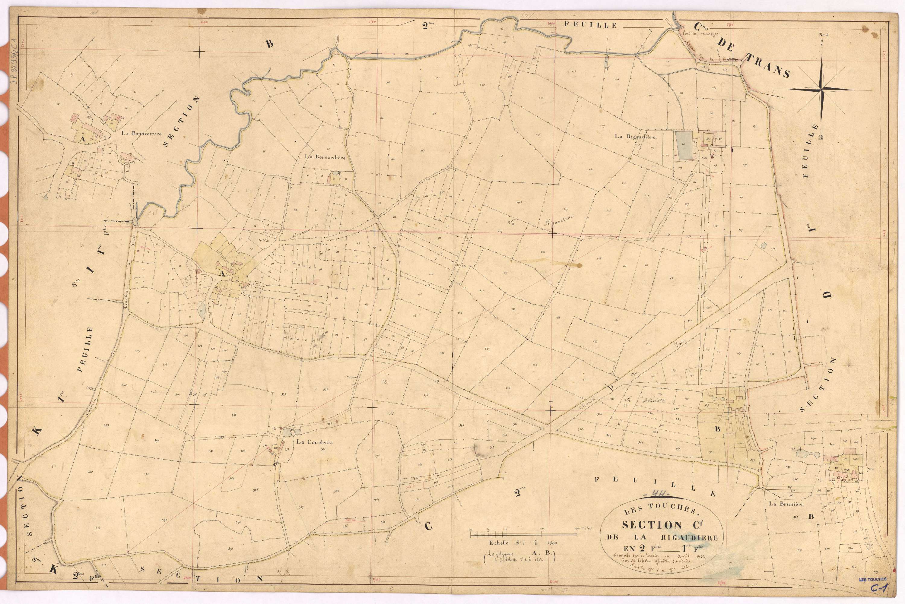 Touches - Section C1 Rigaudière (section de La) ; 1-412