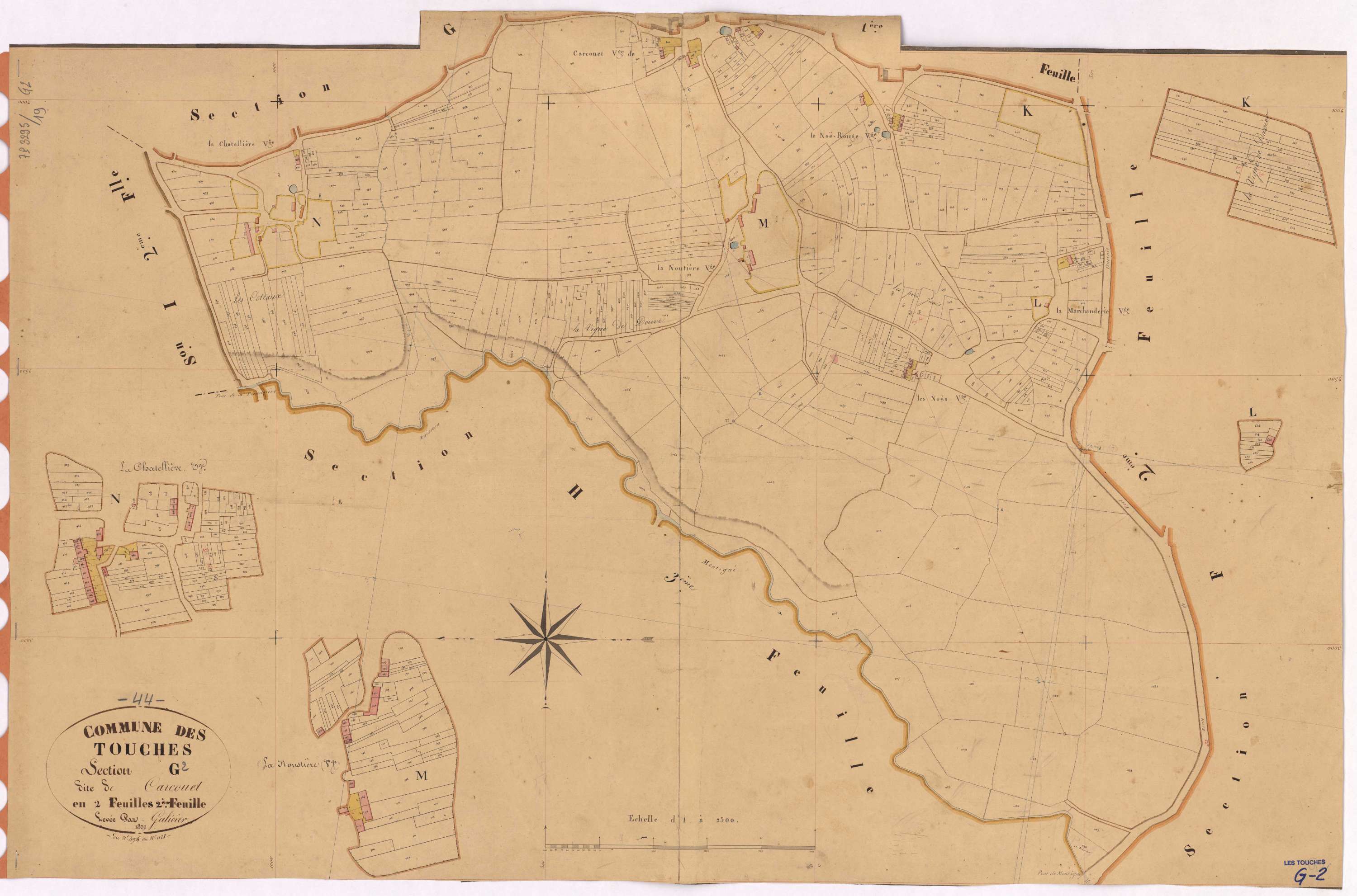 Touches - Section G2 Carcouet (section de) ; 494-1128