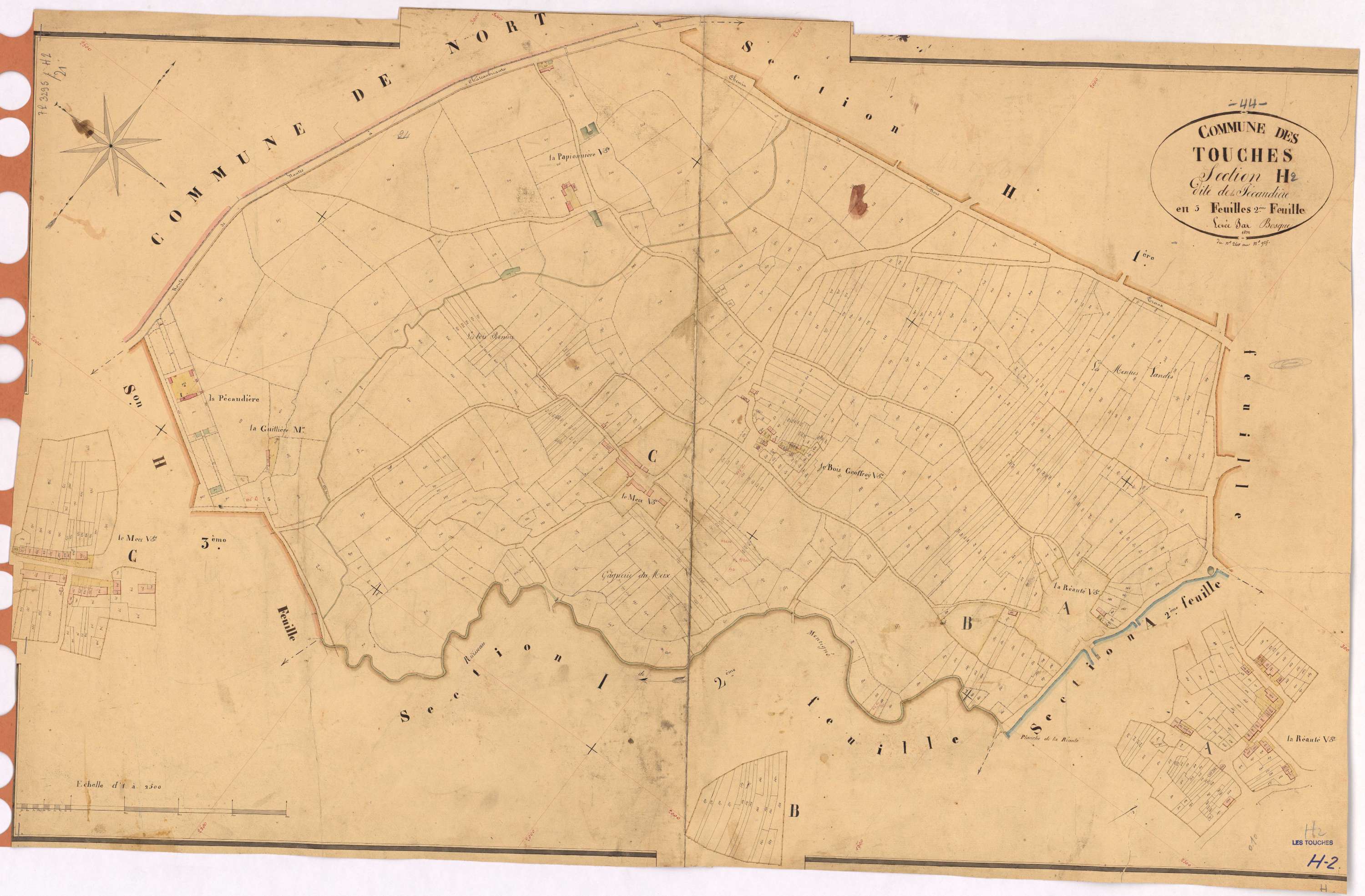 Touches - Section H2 Pécaudière (section de la) ; 240-925