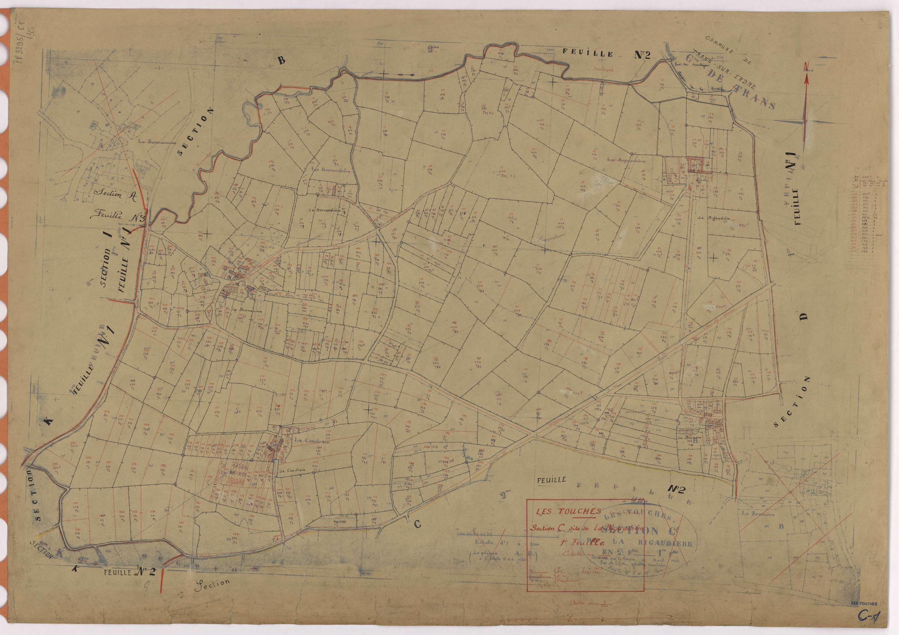 Touches - Section C1 Rigaudière (section de La) ; 1-403