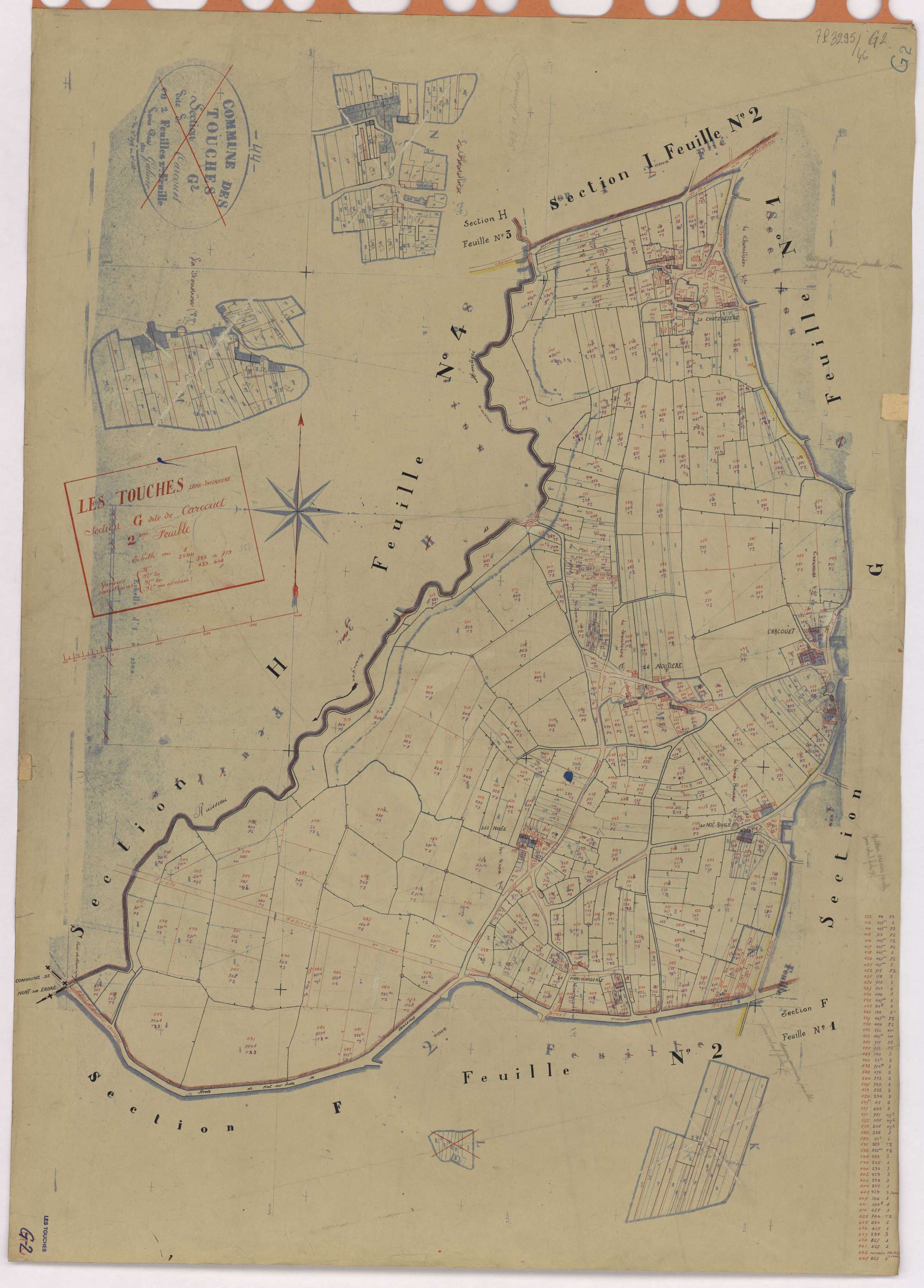 Touches - Section G2 Carcouet (section de) ; 343-719