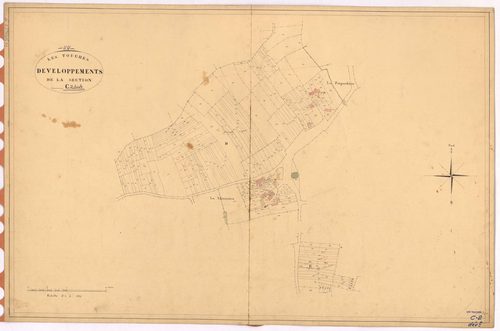 Touches - Section C2 (développement) Rigaudière (section de La) ; 413-1134 ; développement des villages de La Miennière, de La Poupardière et de diverses parcelles