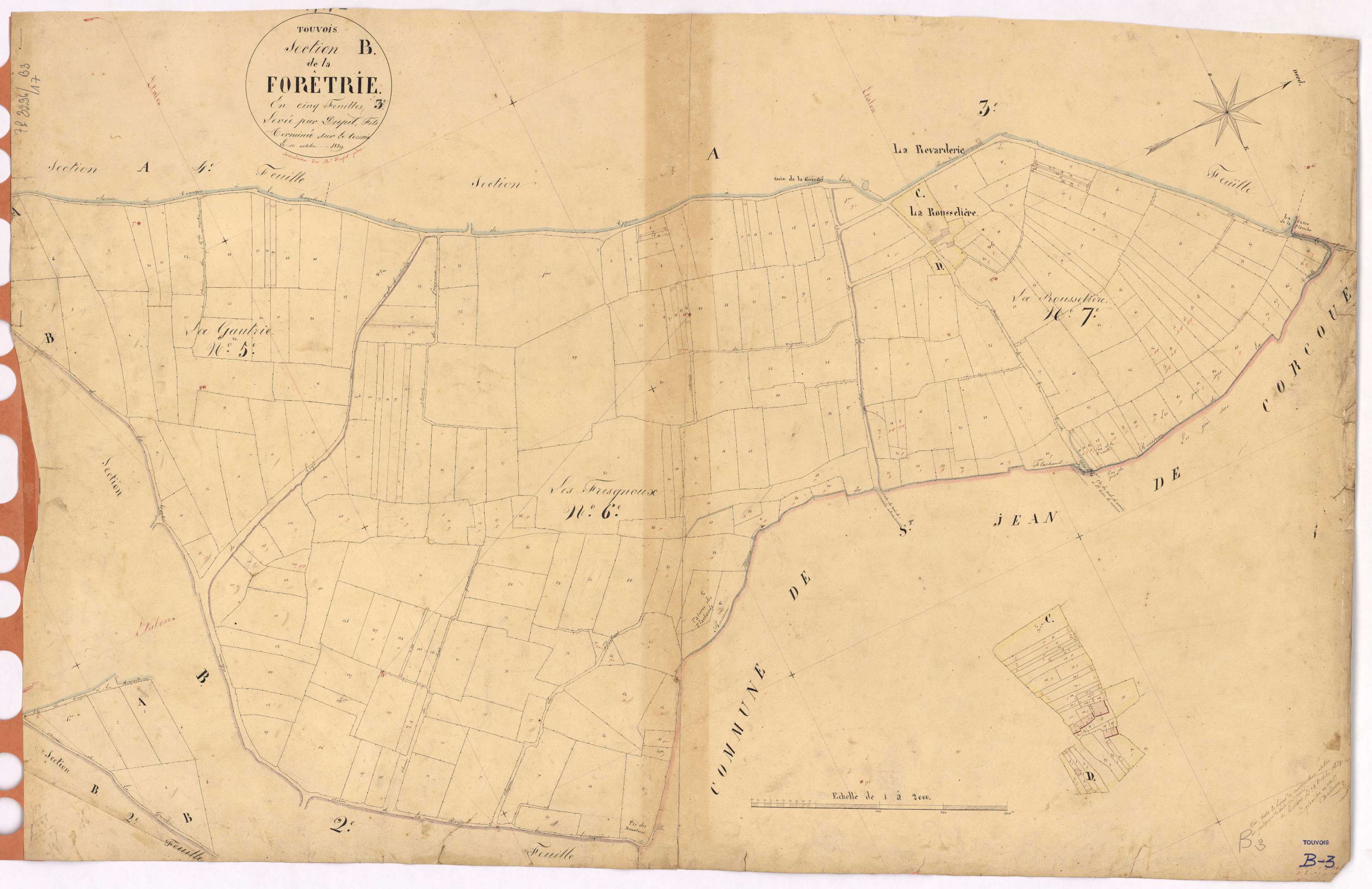 Touvois - Section B3 Forêtrie (section de La)