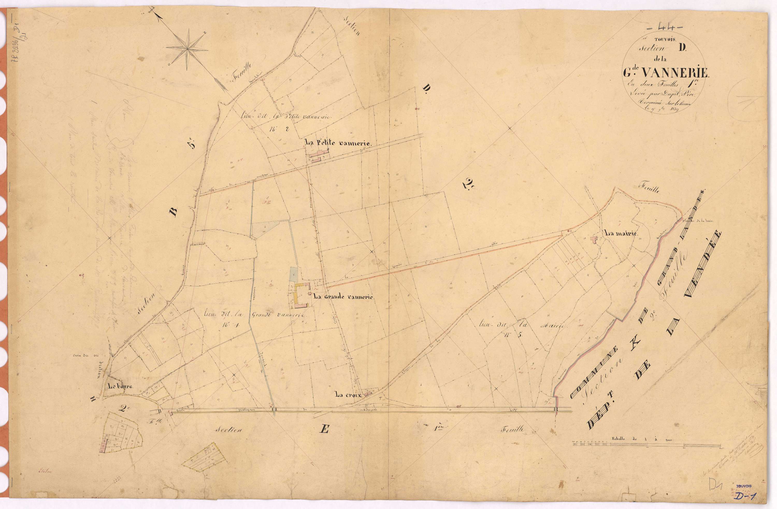 Touvois - Section D1 Grande Vannerie (section de La)