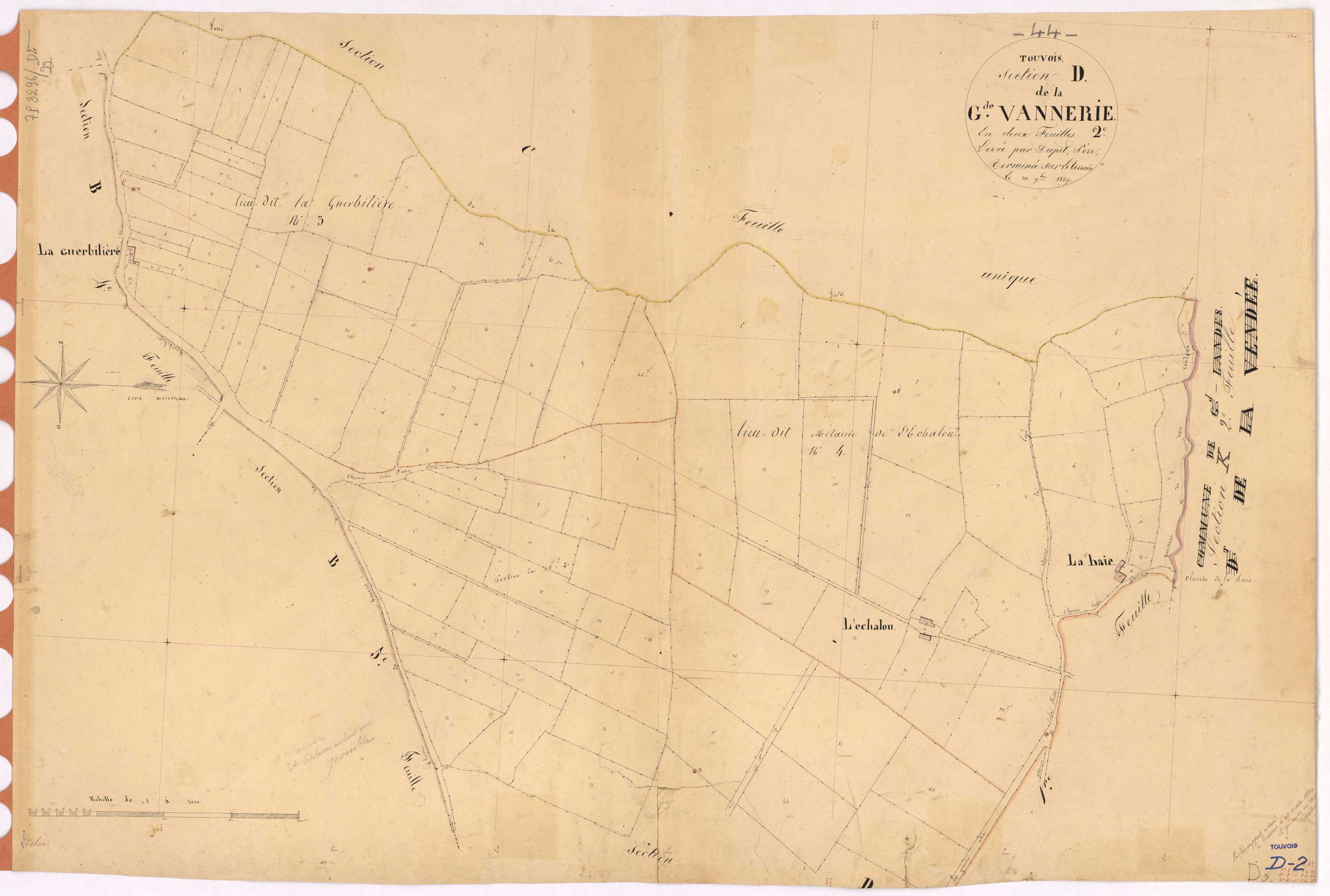 Touvois - Section D2 Grande Vannerie (section de La)