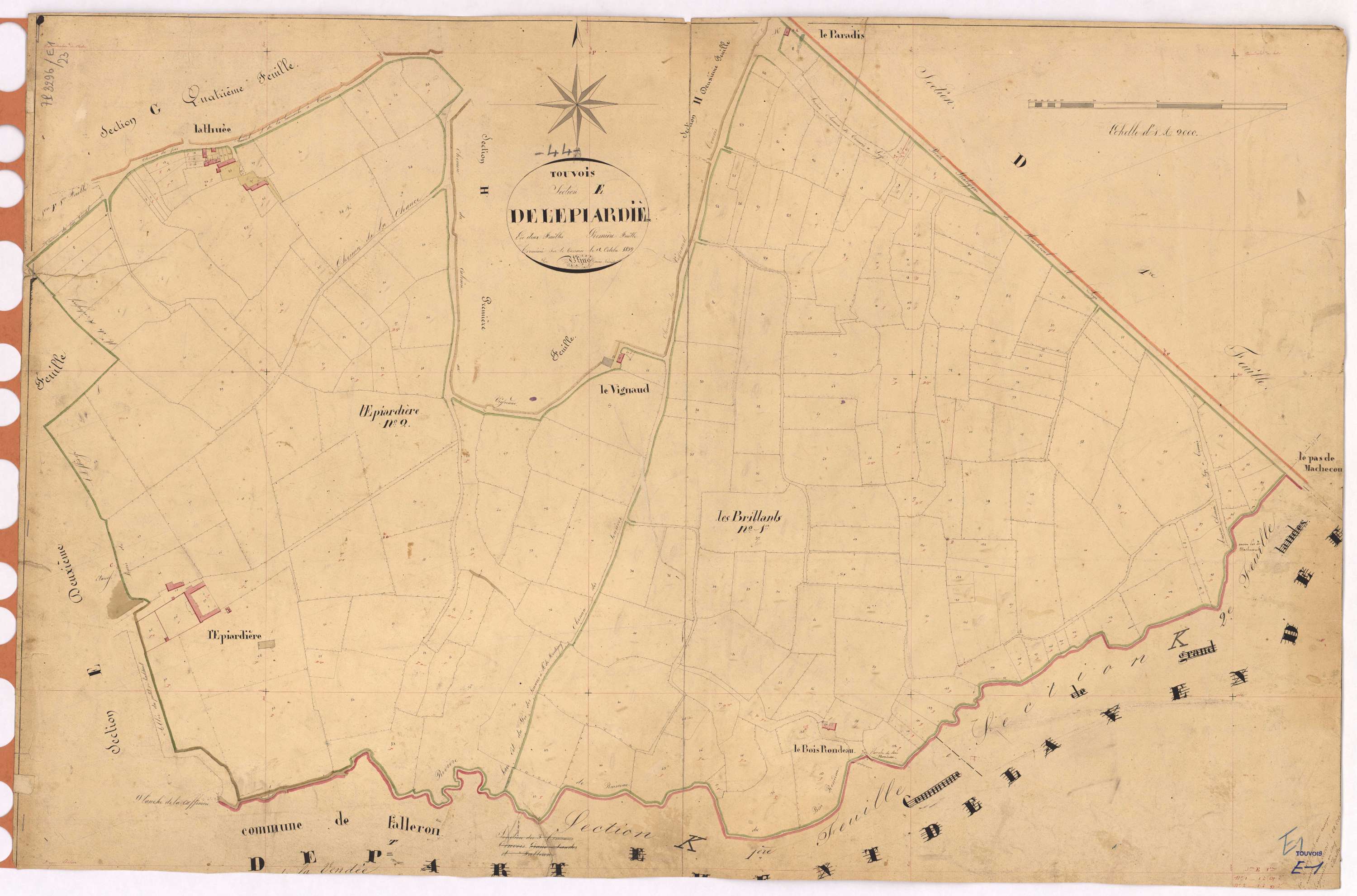 Touvois - Section E1 Epiardière (section de l')