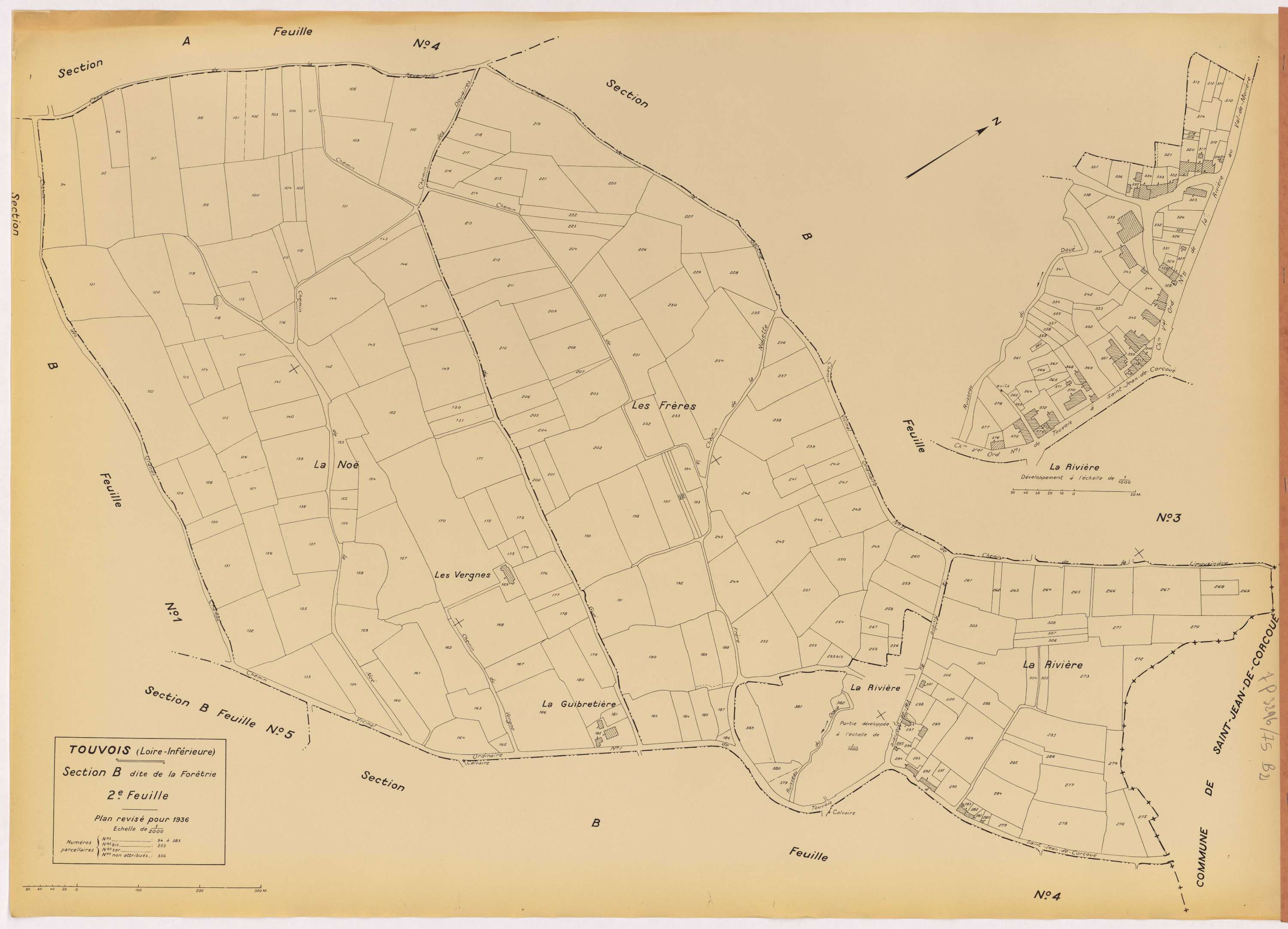 Touvois - Section B2 Forêtrie (section de La) ; 94-383