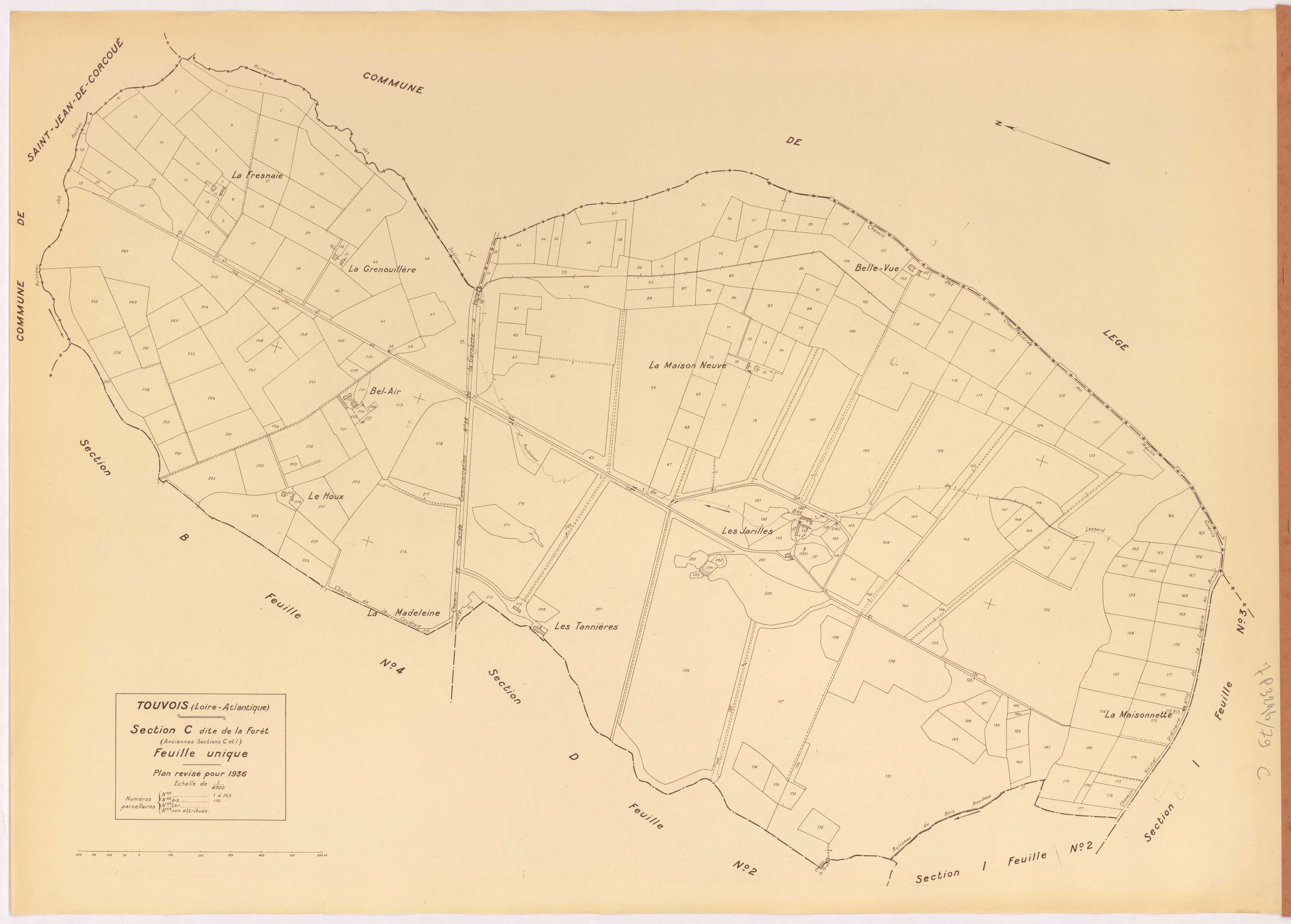 Touvois - Section C Forêt (section de La) ; 1-263
