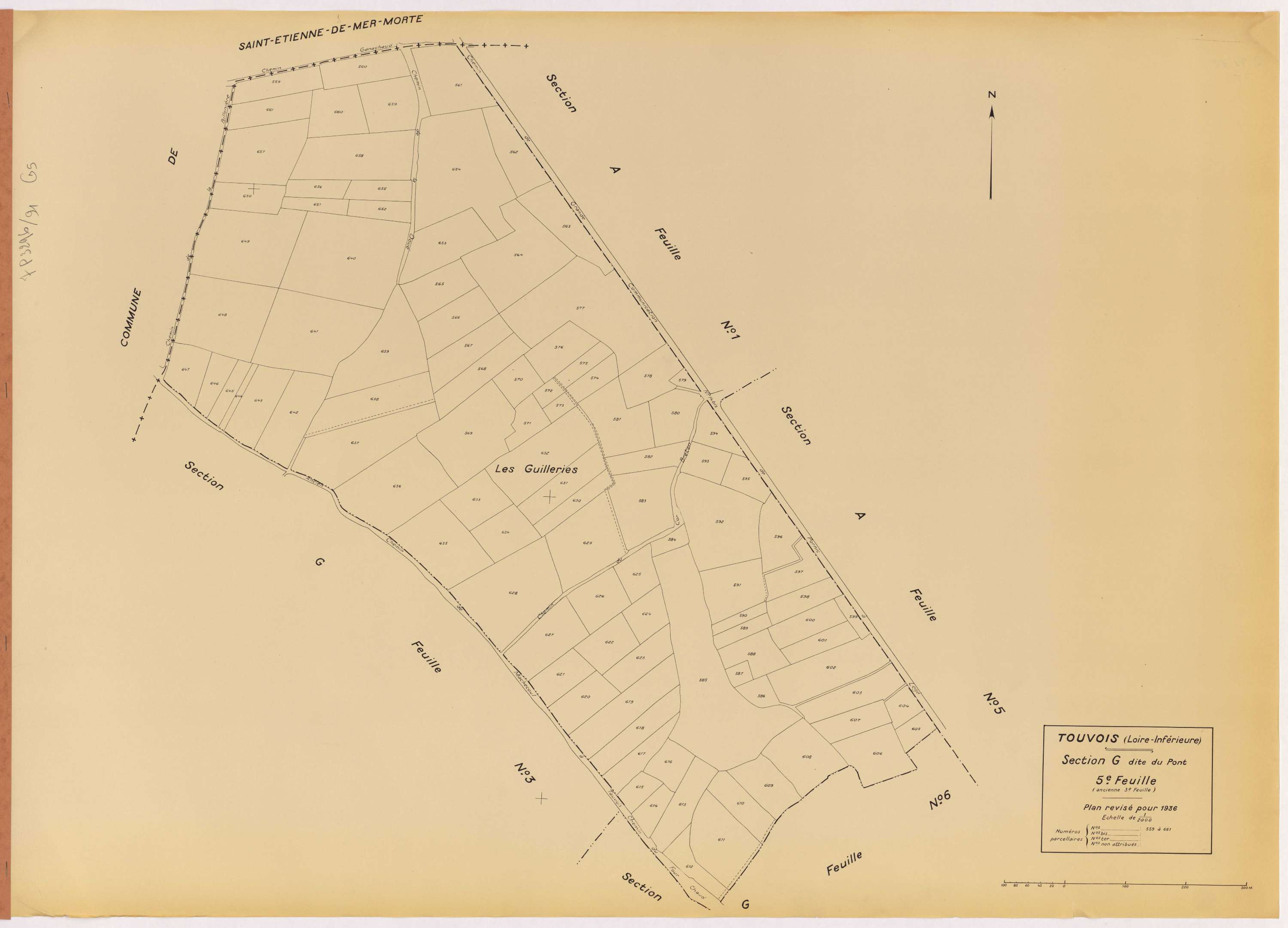 Touvois - Section G5 Pont (section du) ; 559-661