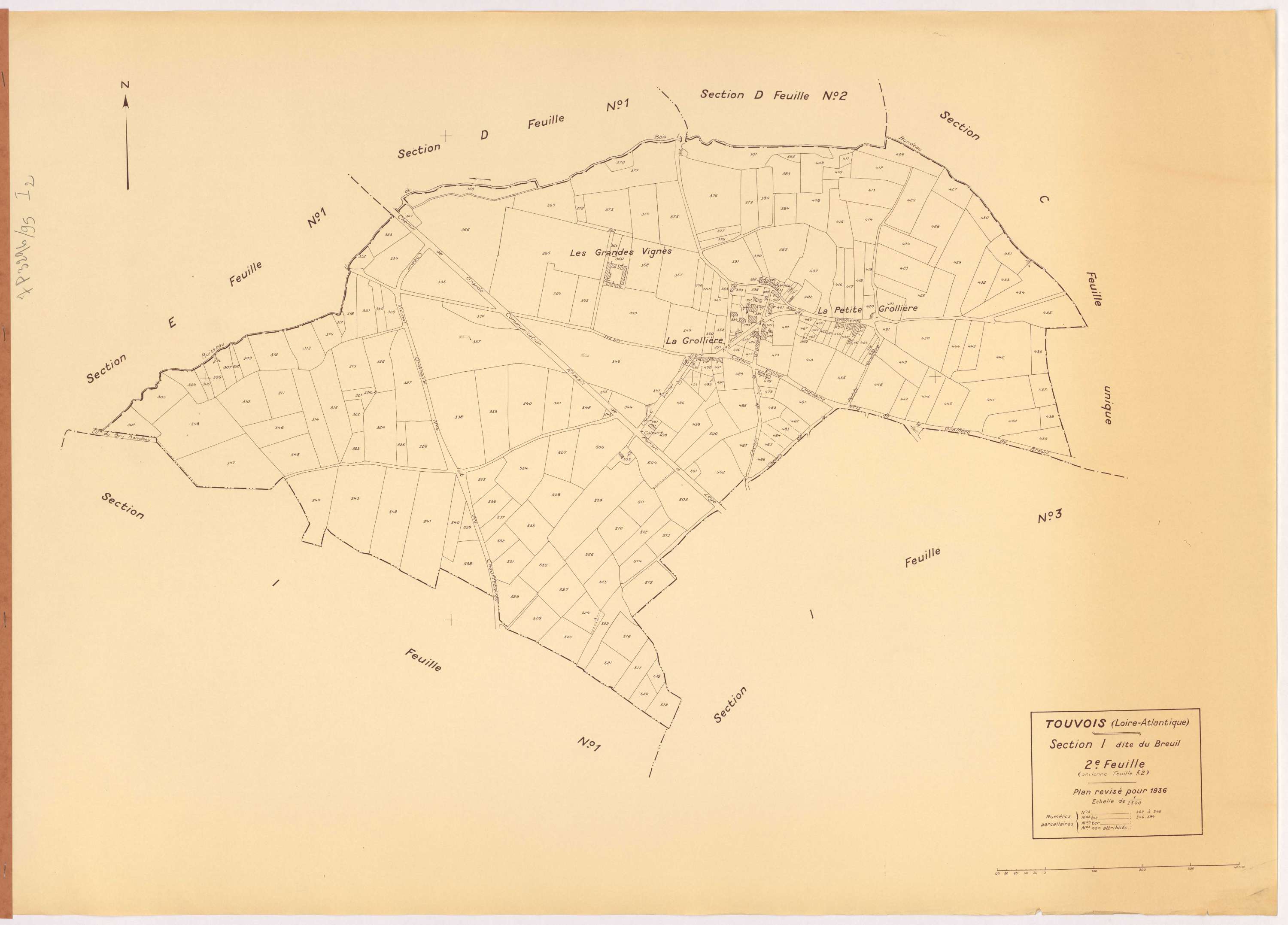Touvois - Section I2 Breuil (section du) ; 302-548