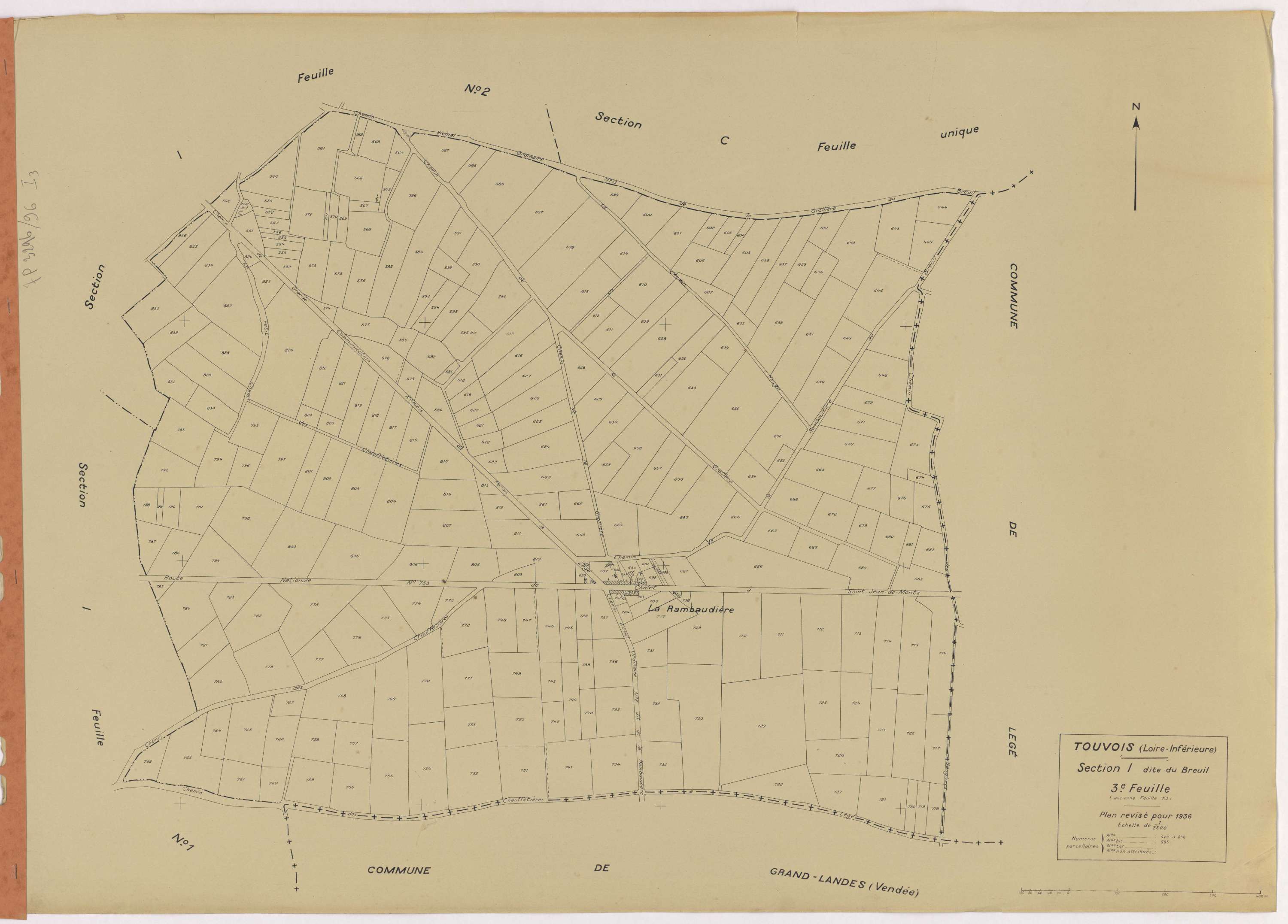 Touvois - Section I3 Breuil (section du) ; 549-836