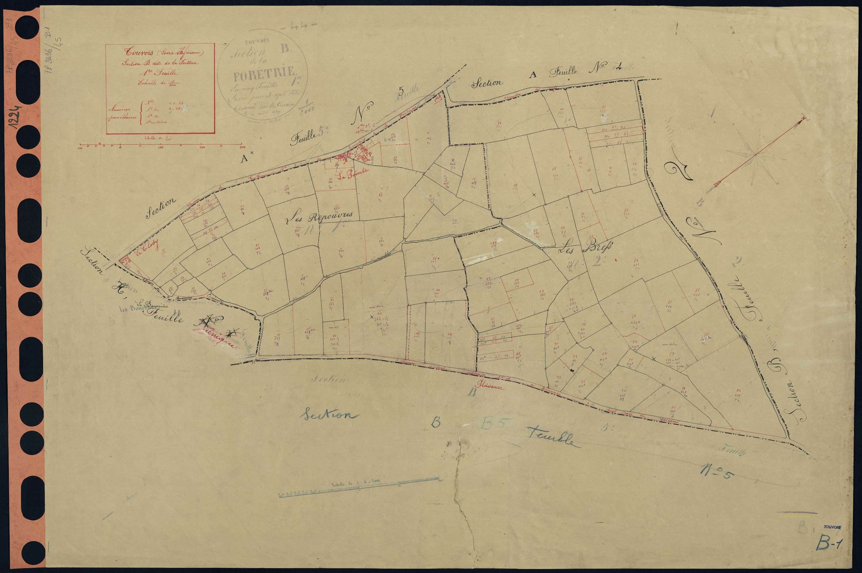 Touvois - Section B1 Forêtrie (section de La) . 1-93
