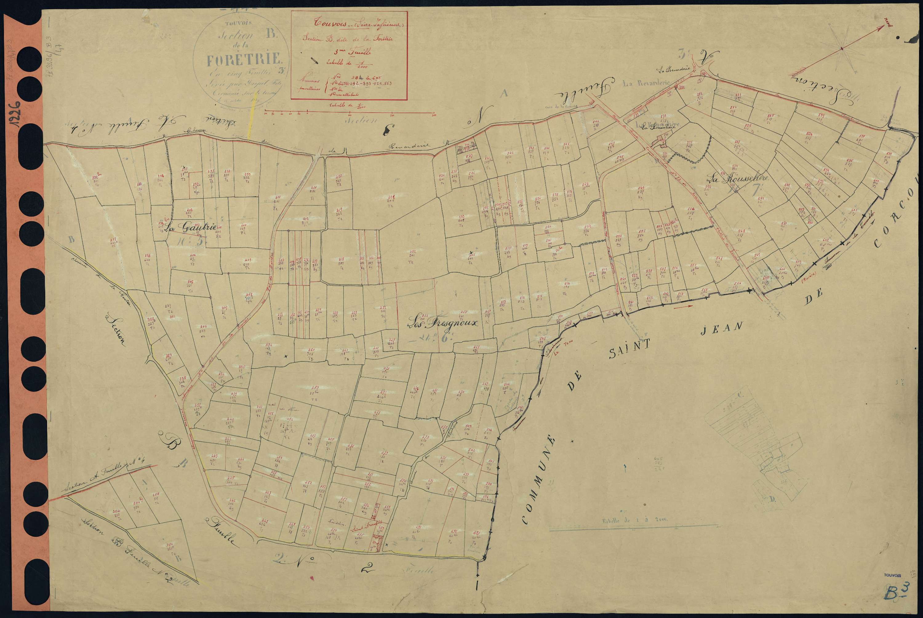 Touvois - Section B3 Forêtrie (section de La) . 384-605