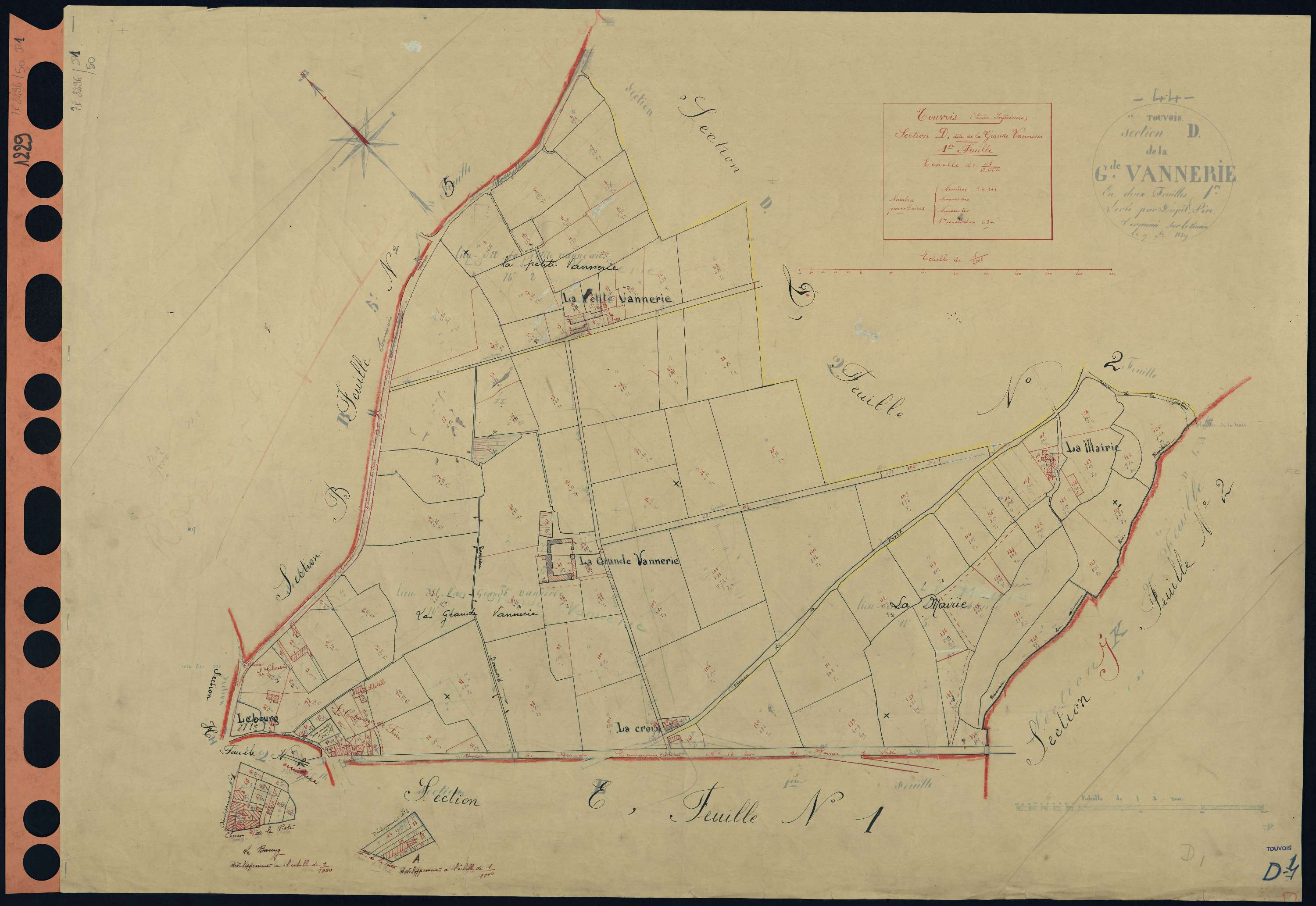 Touvois - Section D1 Grande Vannerie (section de La) . 1-141
