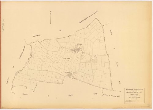 Touvois - Section G1 Pont (section du) ; 1-184