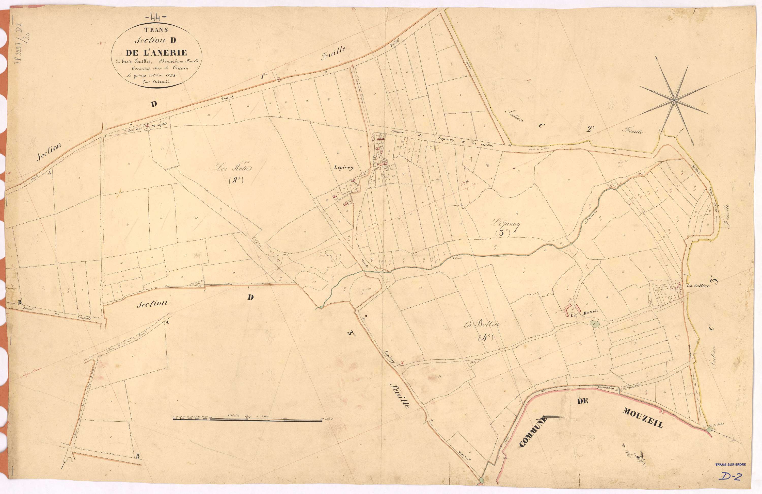 Trans-sur-Erdre - Section D2 Anerie (section de l')