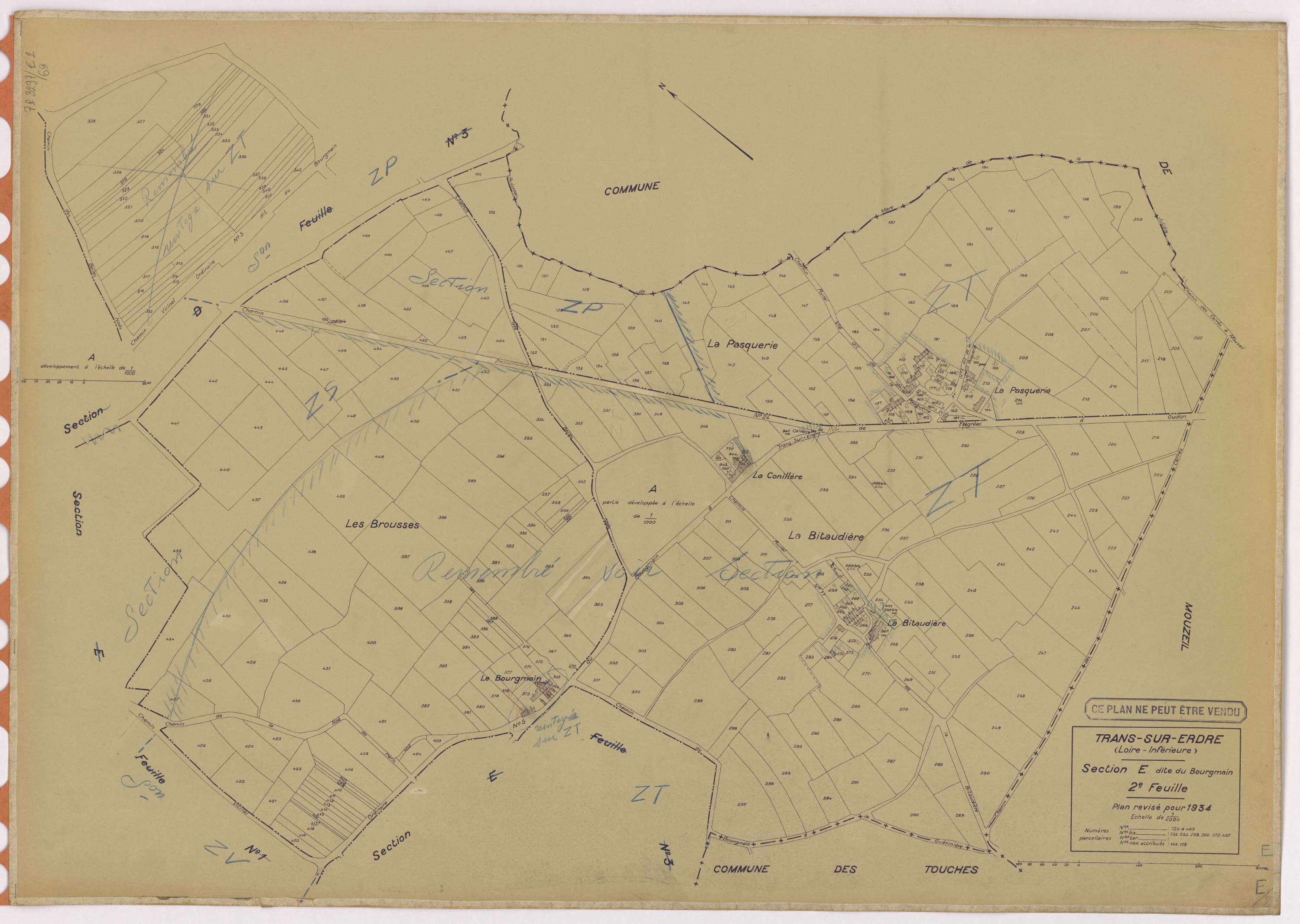 Trans-sur-Erdre - Section E2 Bourgmain (section du) ; 124-469