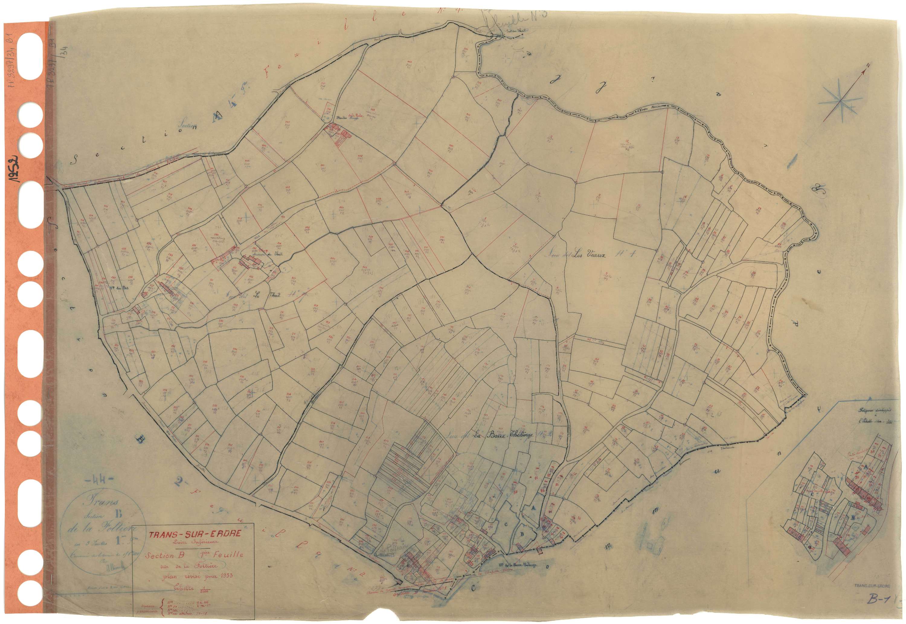 Trans-sur-Erdre - Section B1 Foltière (section de La) . 1-355