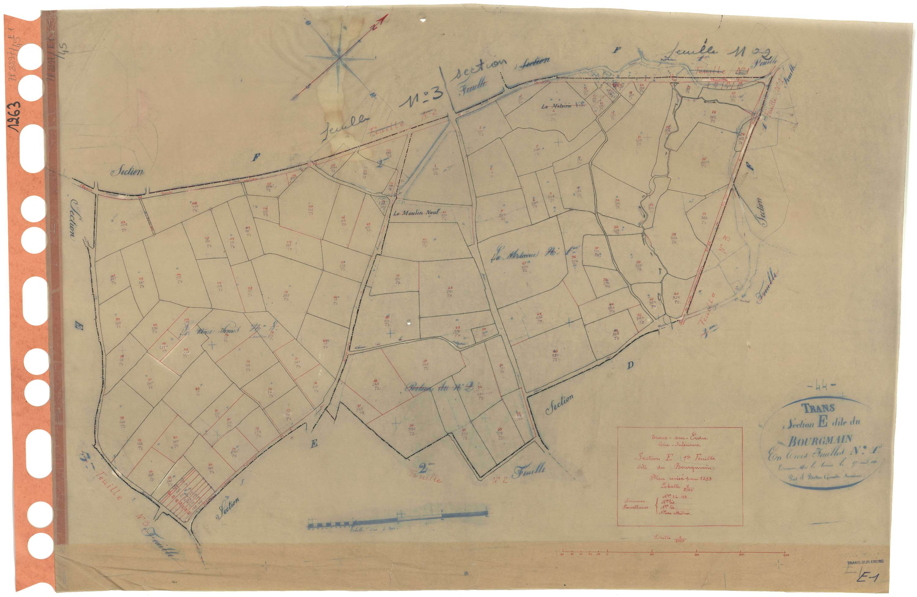 Trans-sur-Erdre - Section E1 Bourgmain (section du) . 1-123