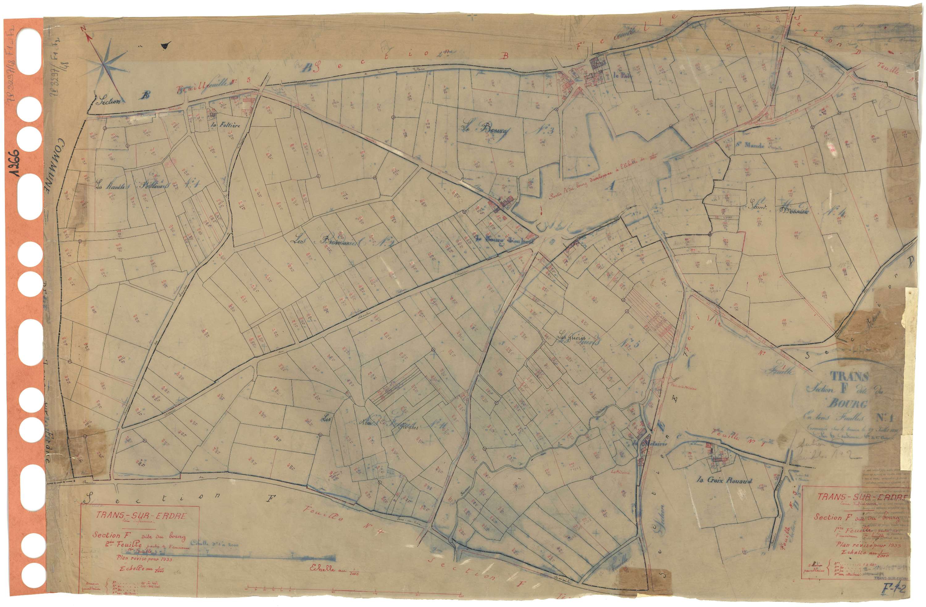 Trans-sur-Erdre - Section F1 F2 Bourg (section) . 1-207 . 208-468