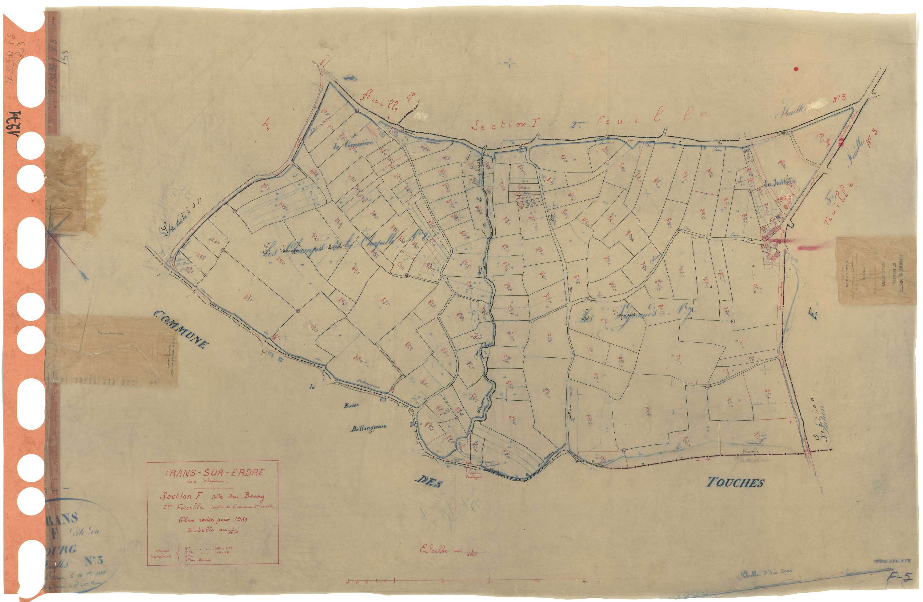 Trans-sur-Erdre - Section F5 Bourg (section du) . 985-1132