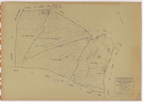 Trans-sur-Erdre - Section F2 Bourg (section du) ; 208-468