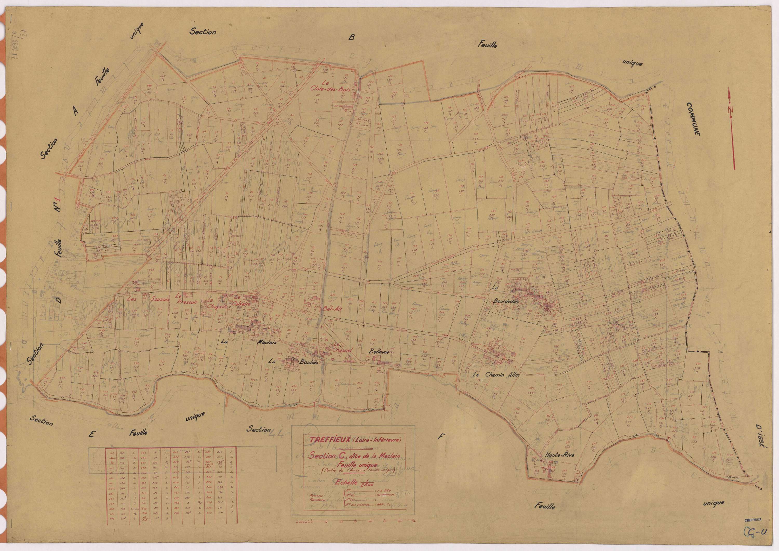 Treffieux - Section C Maclais (section de La) ; 1-580