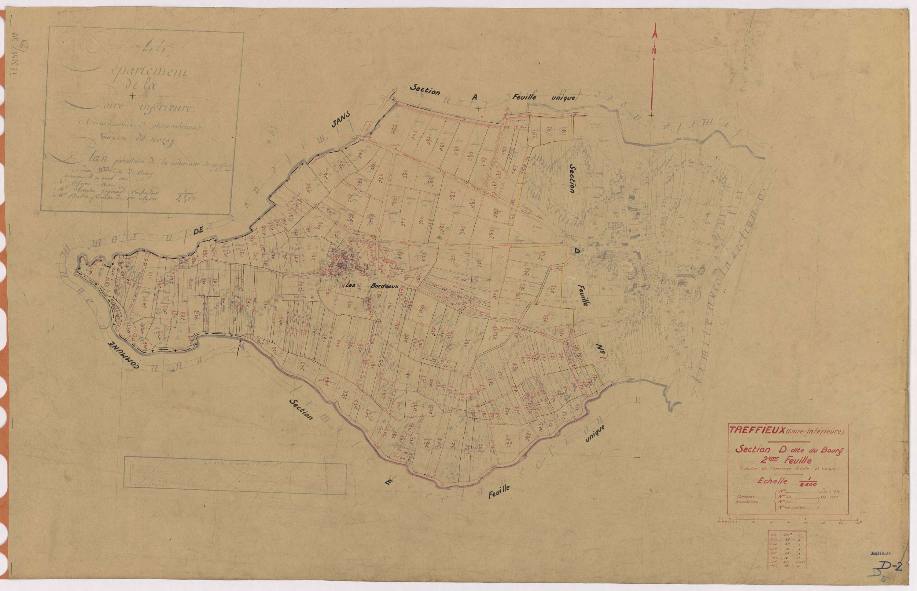 Treffieux - Section D2 Bourg (section du) ; 332-620