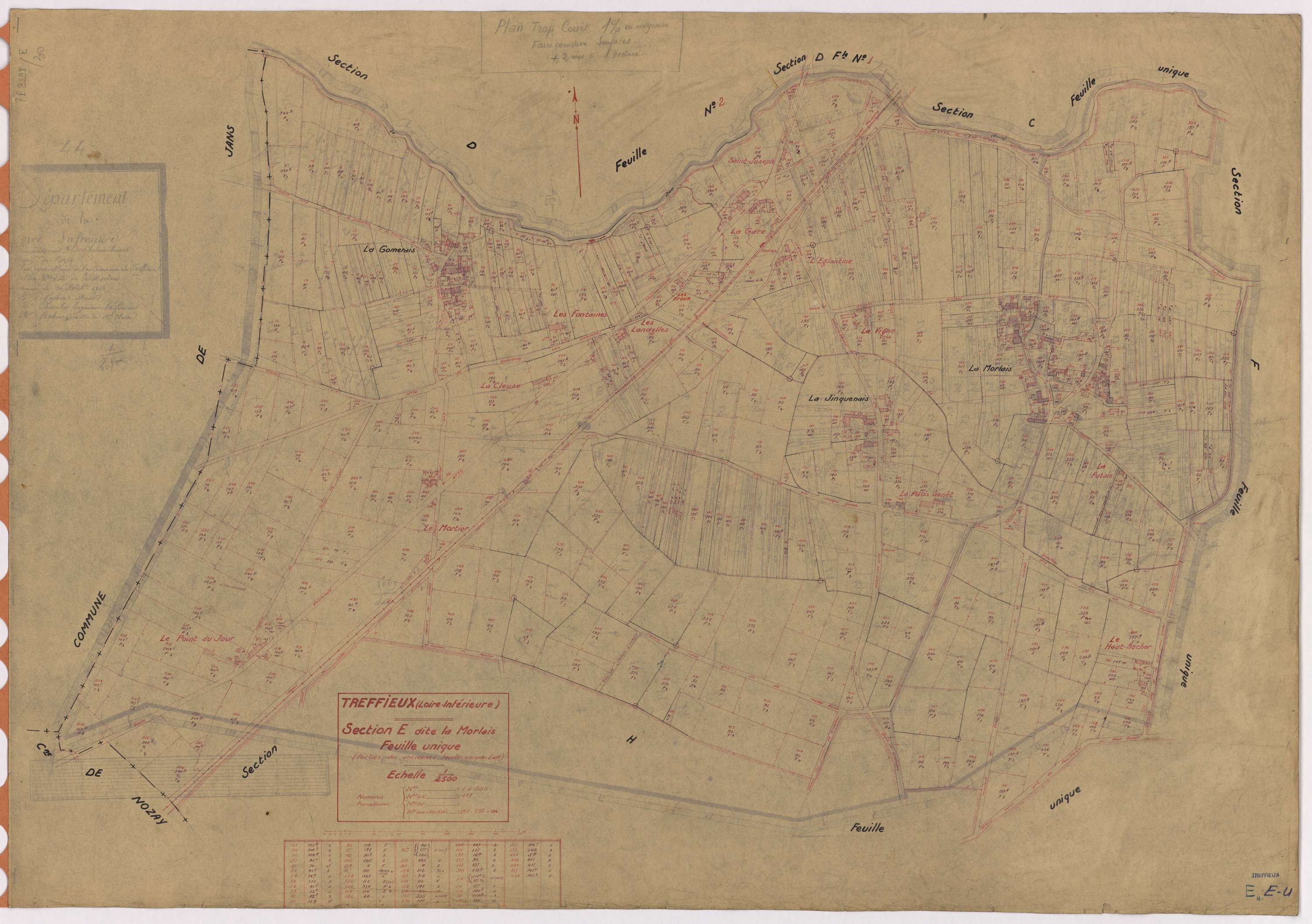 Treffieux - Section E Morlais (section de La) ; 1-555